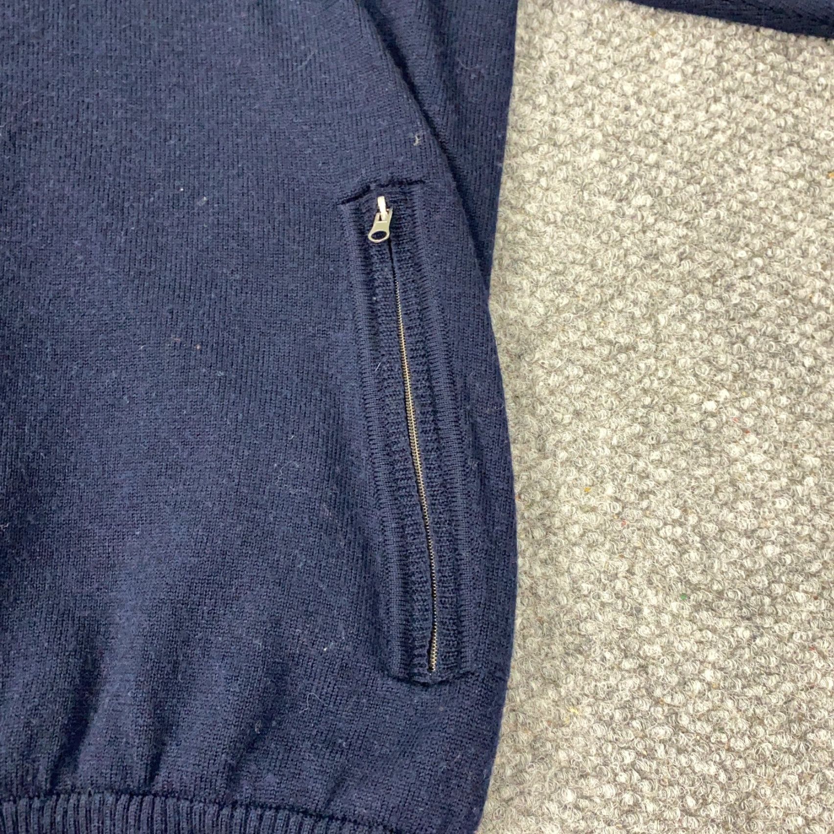Footjoy FootJoy Jacket Men XL Blue Knit Wool Full Zip Mock Neck Lined Wool Embroidered Windbreaker Short Coat Size US XL / EU 56 / 4 - 4 Thumbnail