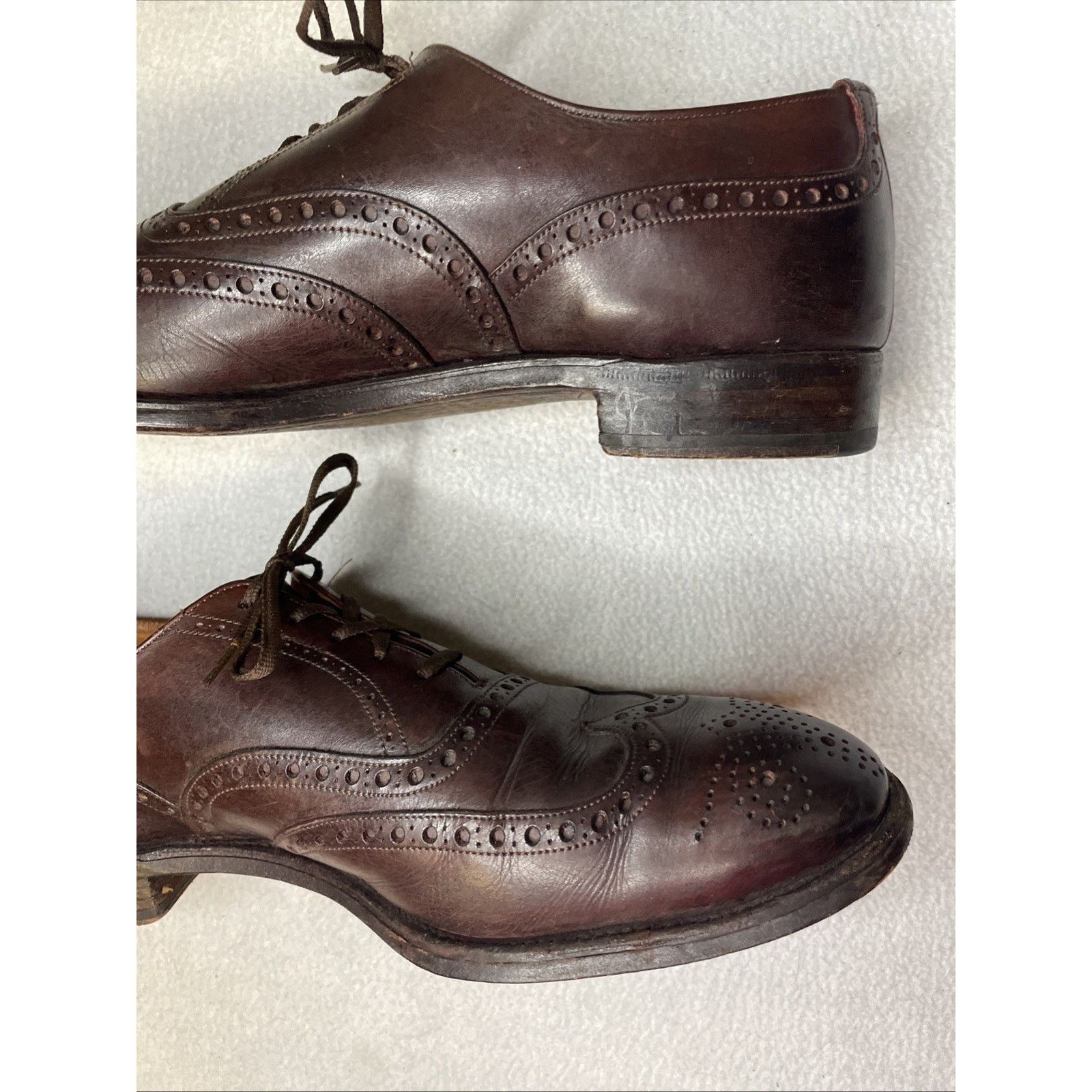 Brooks Brothers Vtg Brooks Brothers Devon England Wingtip Brown Leather 11.5 Size US 11.5 / EU 44-45 - 9 Thumbnail