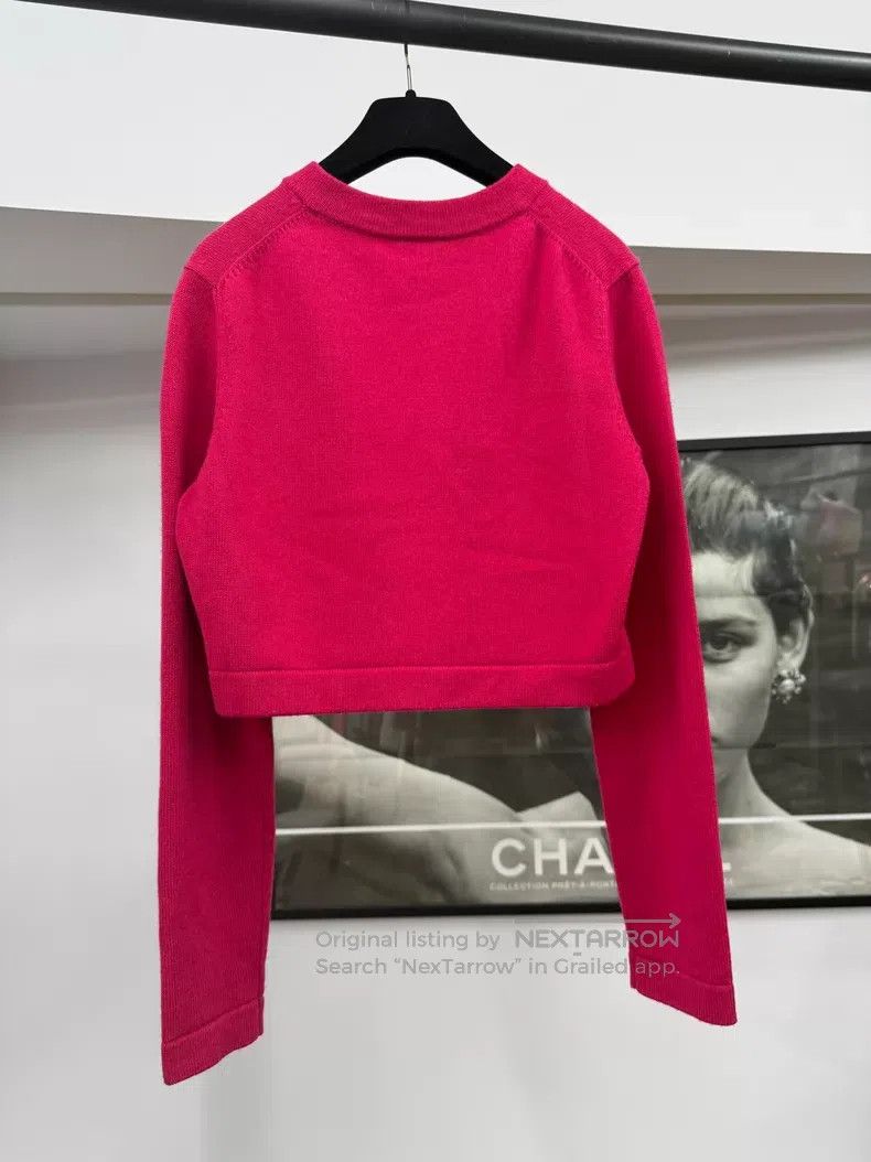 Chanel Chanel Rose-red multi-element button cashmere cardigan coa Size XS / US 0-2 / IT 36-38 - 3 Thumbnail