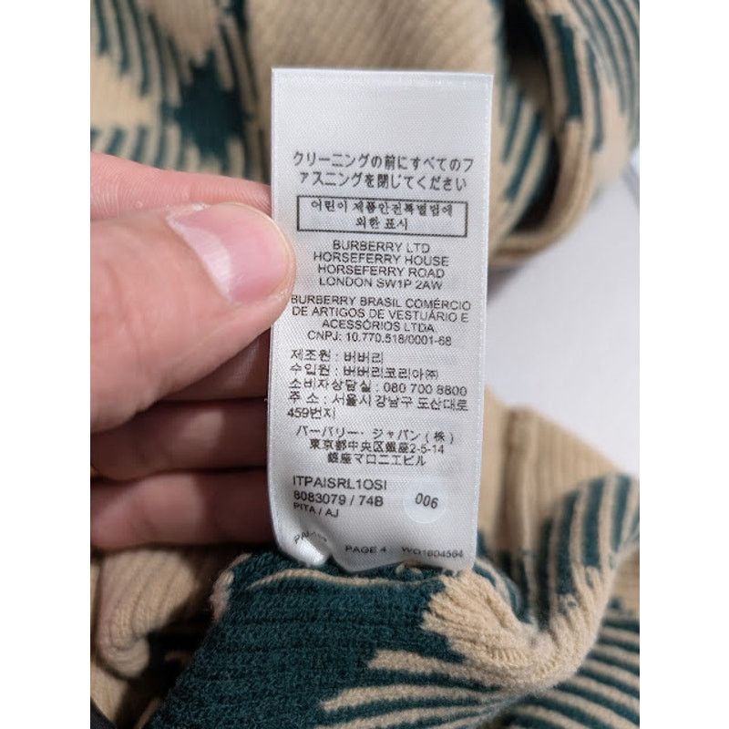 Burberry o1rshd1 Checked Cardigan in Beige/Green Size US XL / EU 56 / 4 - 16 Thumbnail