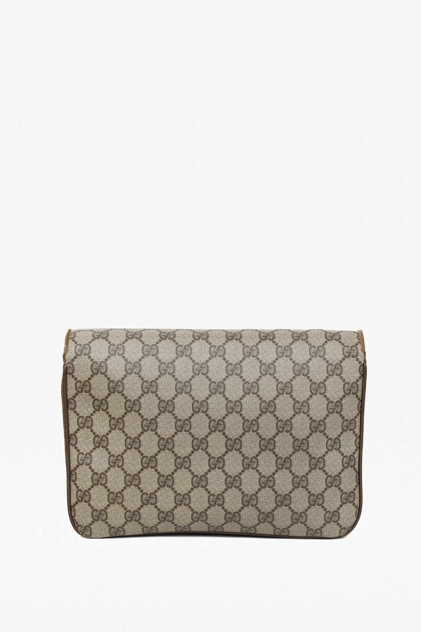 Gucci Gucci Vintage Beige Monogram Messenger Clutch Size ONE SIZE - 4 Thumbnail