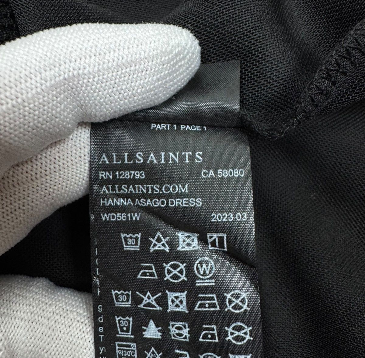 モア Allsaints Hanna Asago Dress Maxi Mesh Polyester size US4 UK8