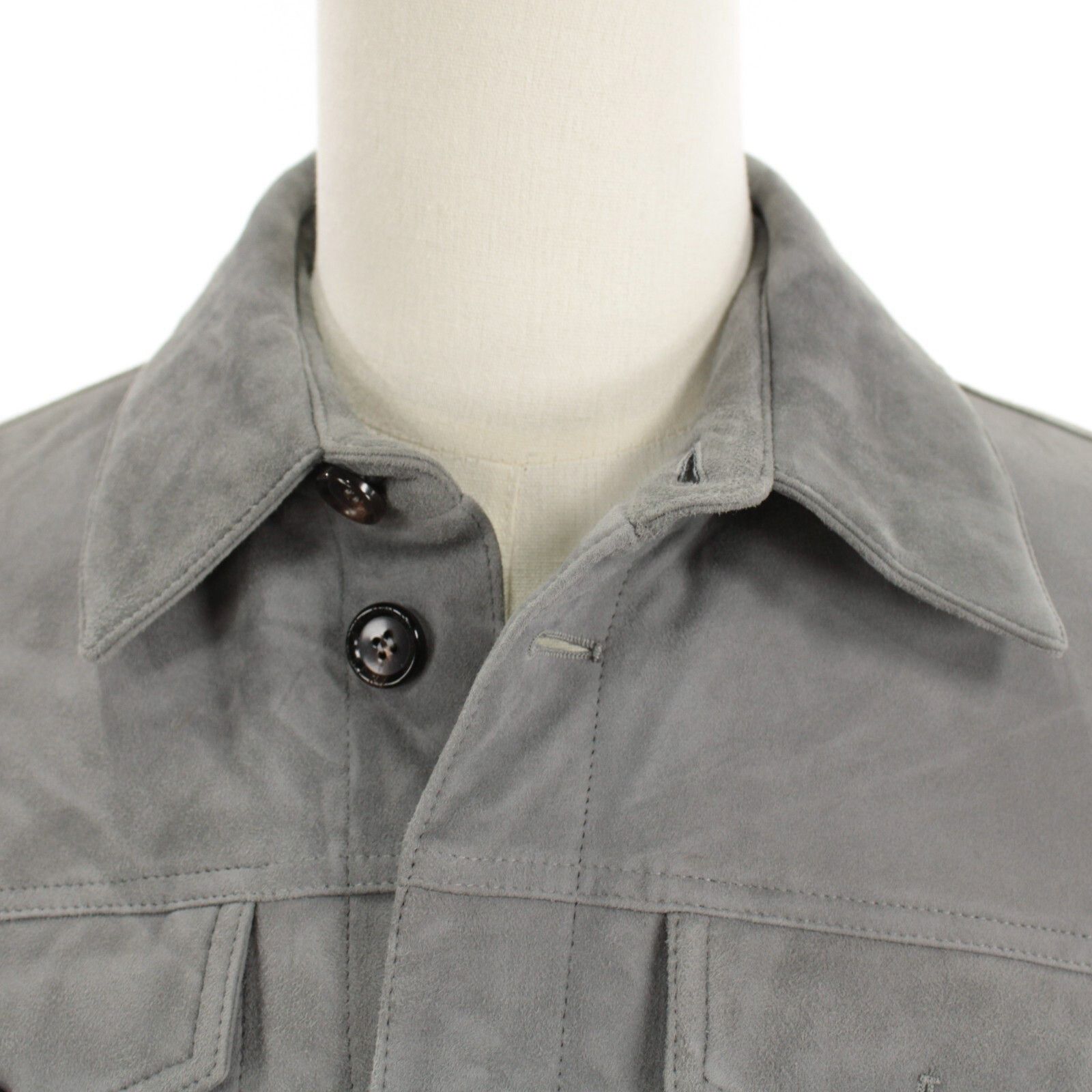 Luciano Barbera Luciano Barbera Jacket Size M US In Gray Leather Size US M / EU 48-50 / 2 - 2 Thumbnail