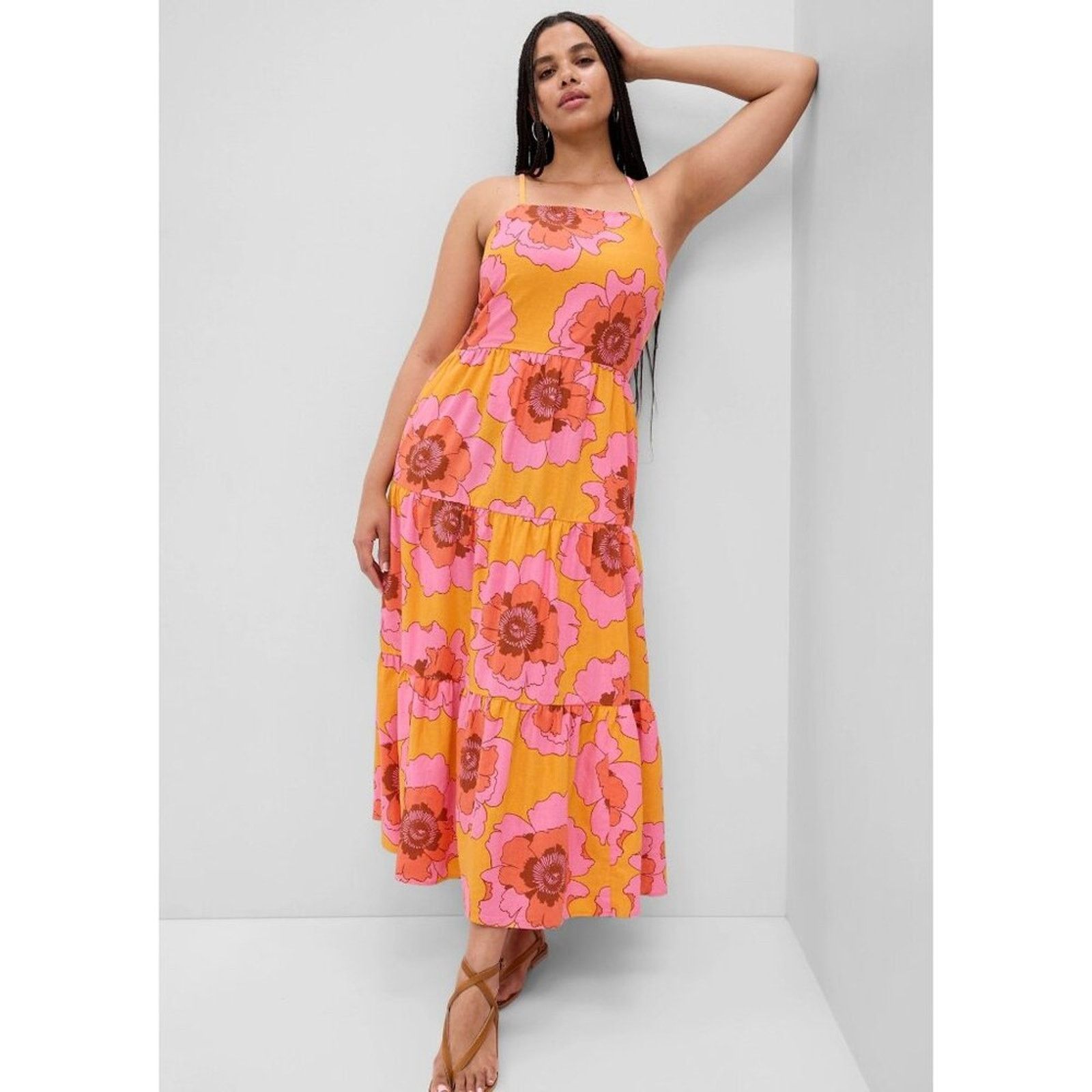 harlow maxi dress yellow floral Charlo Harlow Dress – ROSSELLINI + SHINE