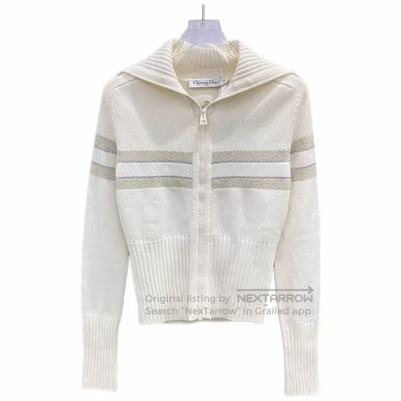 Dior Dior Beige wool five-pointed star embroidery lapel zipper Size XS / US 0-2 / IT 36-38 - 1 Thumbnail