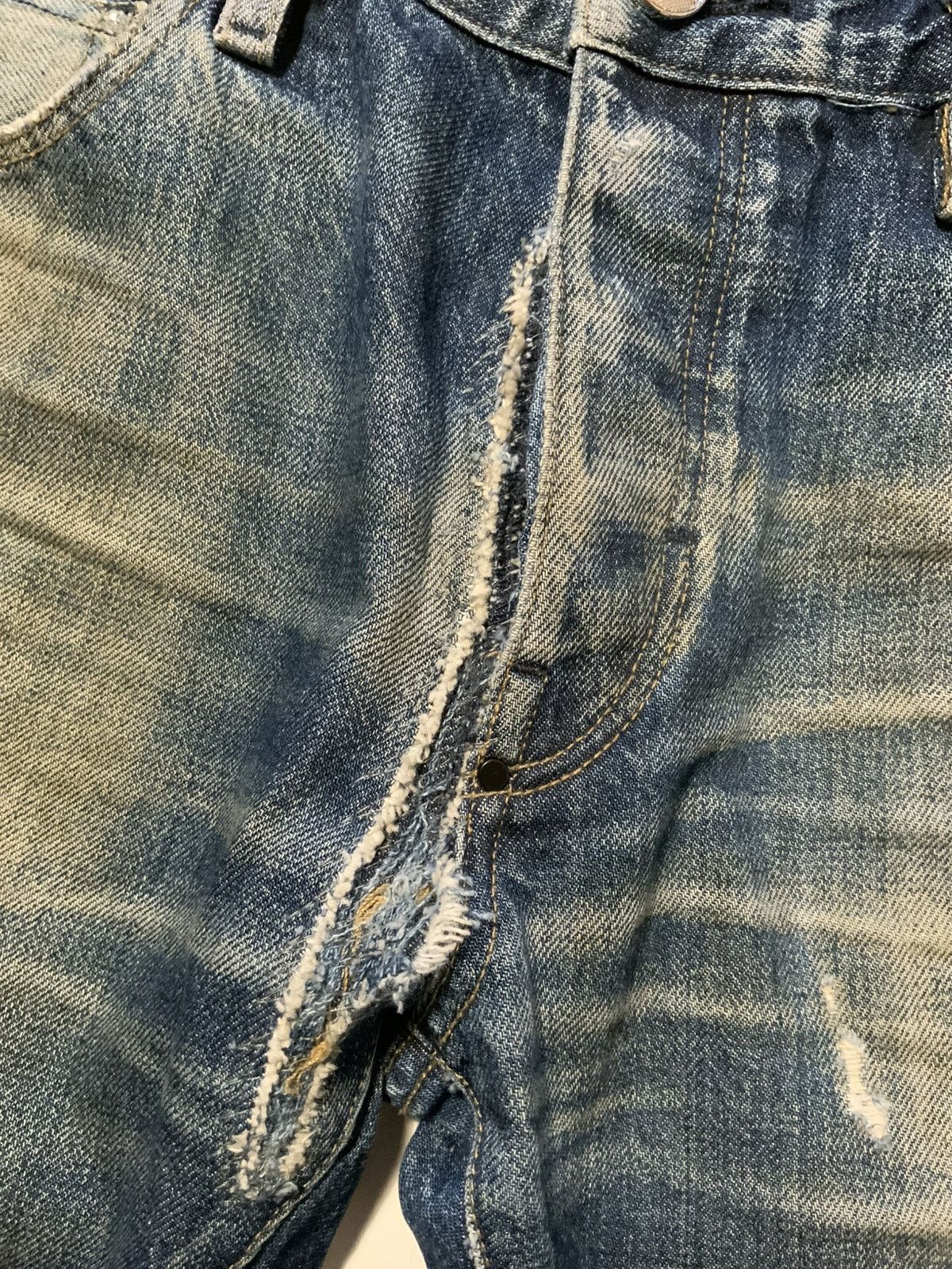 Earnest Sewn Earnest Sewn Redline Selvedge Distressed Denim Jean Shorts Size US 32 / EU 48 - 7 Thumbnail