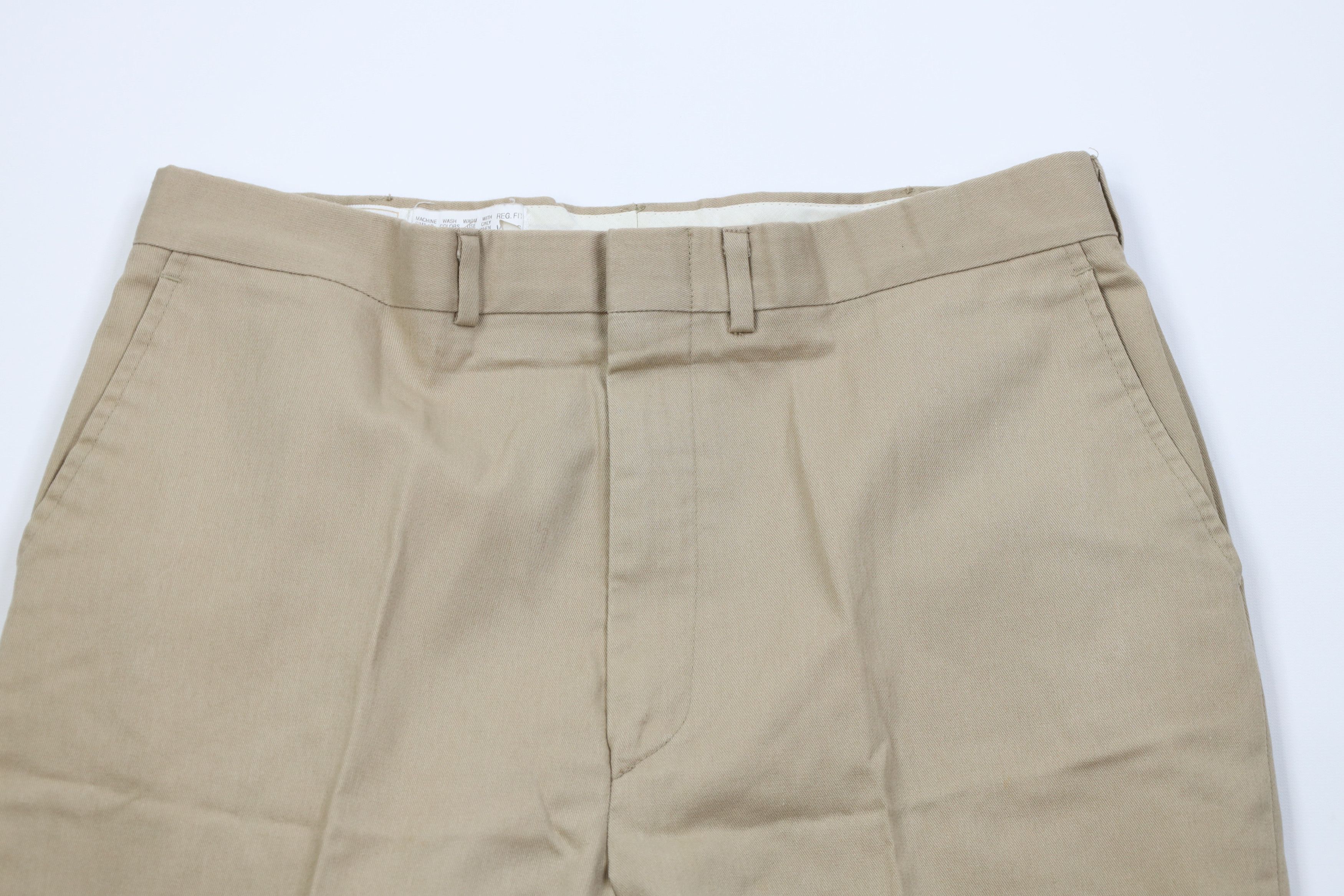 Vintage Vintage 70s Streetwear Wide Leg Chino Pants Trousers Tan Size US 34 / EU 50 - 2 Thumbnail