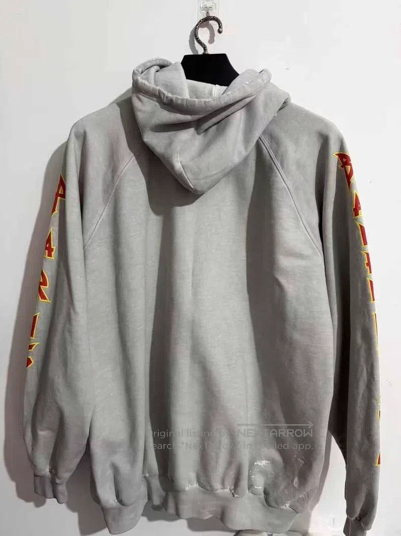 Balenciaga Balenciaga Grey Flame Logo Ripped Sweatshirt Size US L / EU 52-54 / 3 - 2 Thumbnail