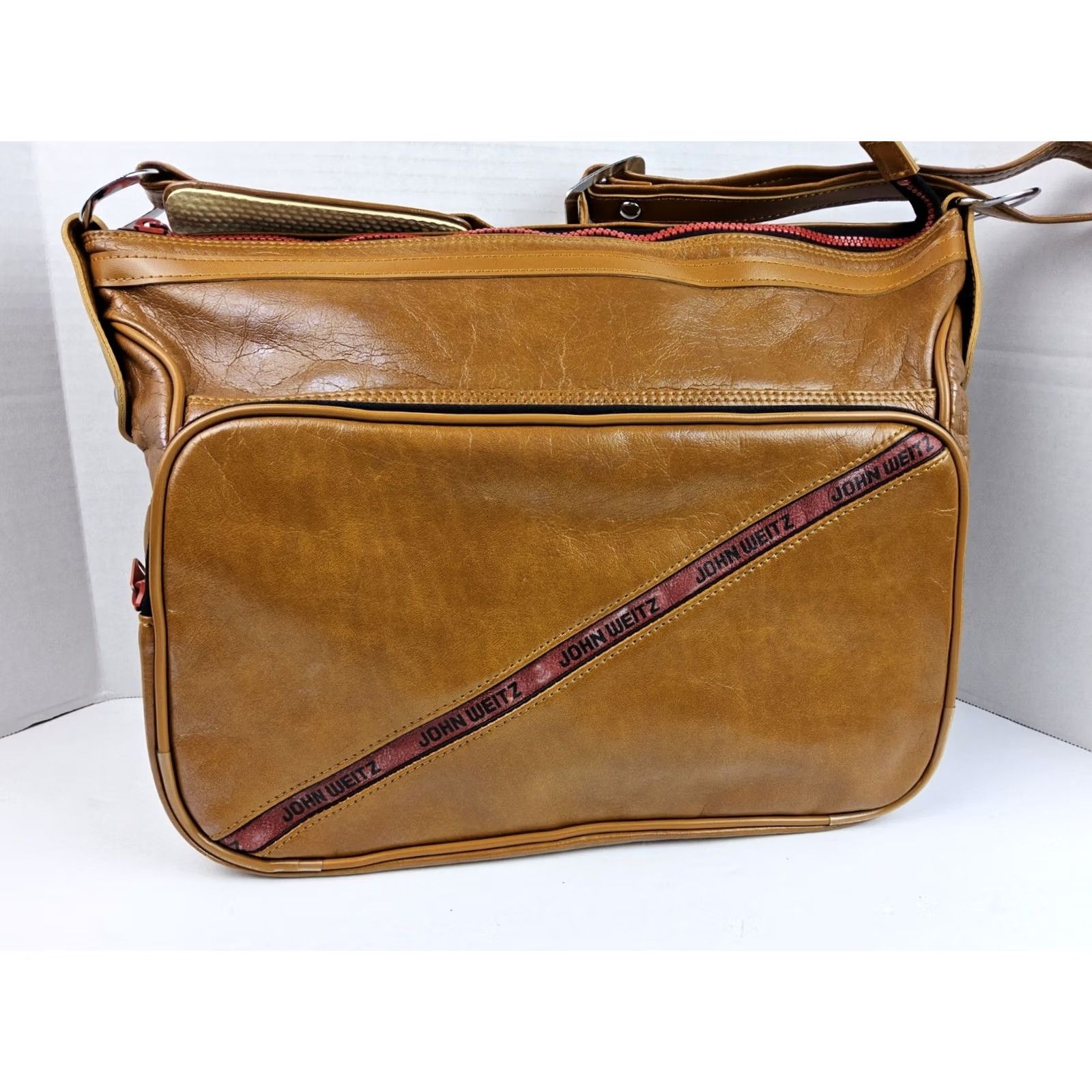 Vintage VINTAGE John Weitz Shoulder Bag Purse Travel Bag Women Brown 17x13x6 Travel Size ONE SIZE - 4 Thumbnail