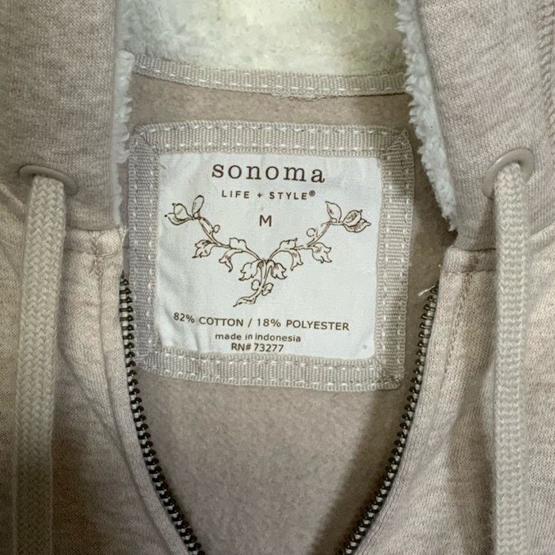 Sonoma Sonoma Sherpa Lined Hoodie Gray Zip Up Women's Size M NWT Size M / US 6-8 / IT 42-44 - 6 Thumbnail