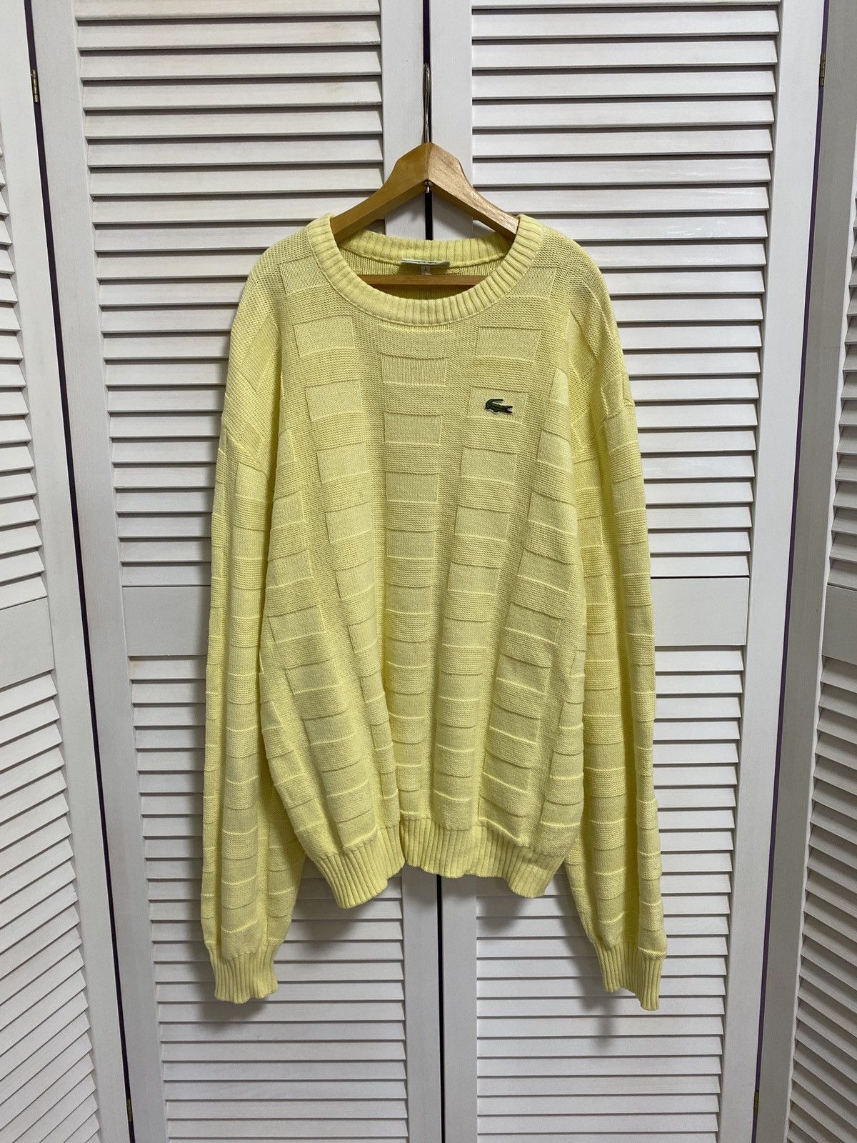 Lacoste Vintage Knitwear Sweater Lacoste Lemon Logo Cable Chunky Size US M / EU 48-50 / 2 - 1 Thumbnail