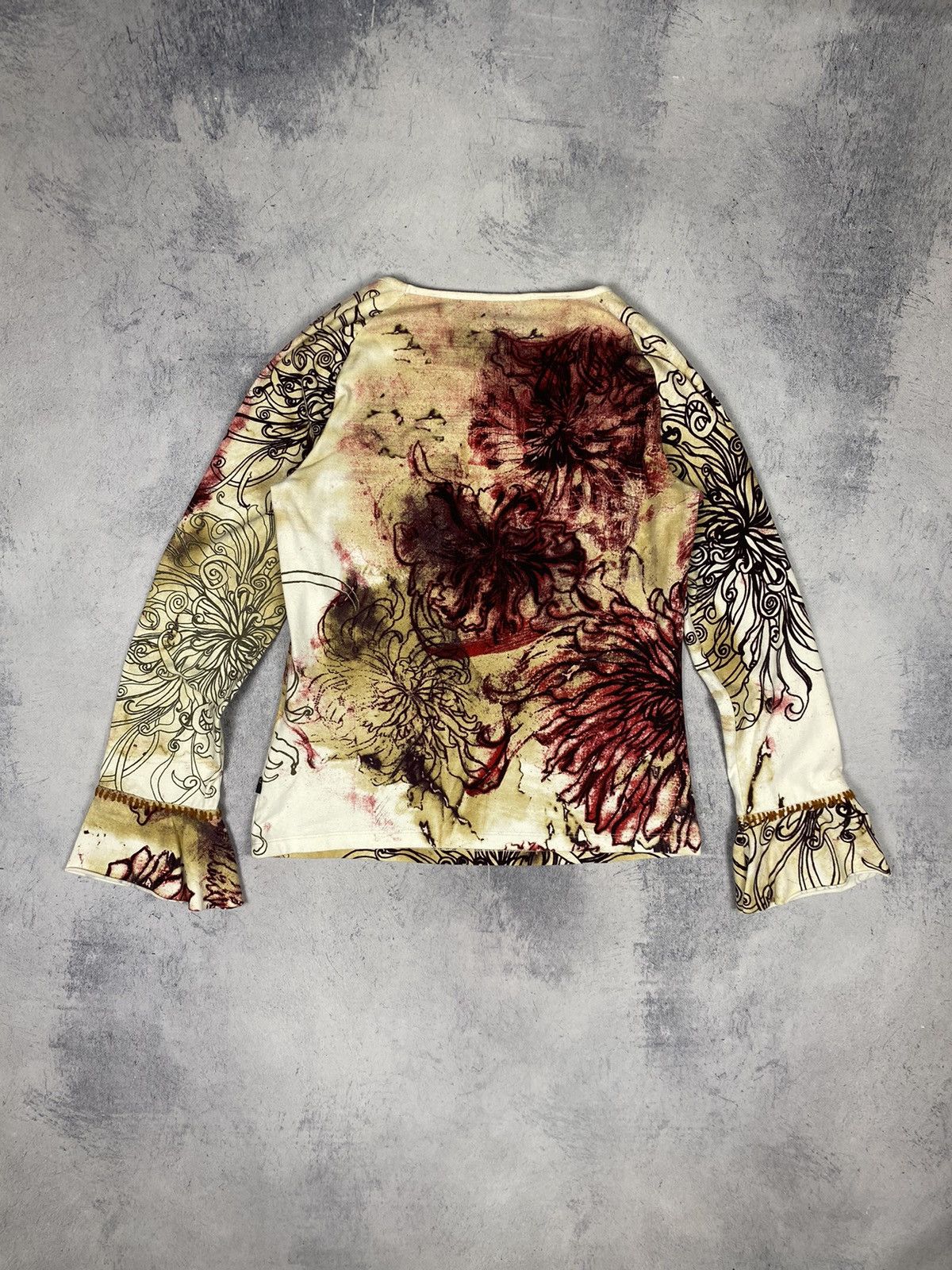 Just Cavalli × Roberto Cavalli Vintage Just Cavalli Italy Designer Blouse Long Sleeve Shirt Size L / US 10 / IT 46 - 11 Thumbnail