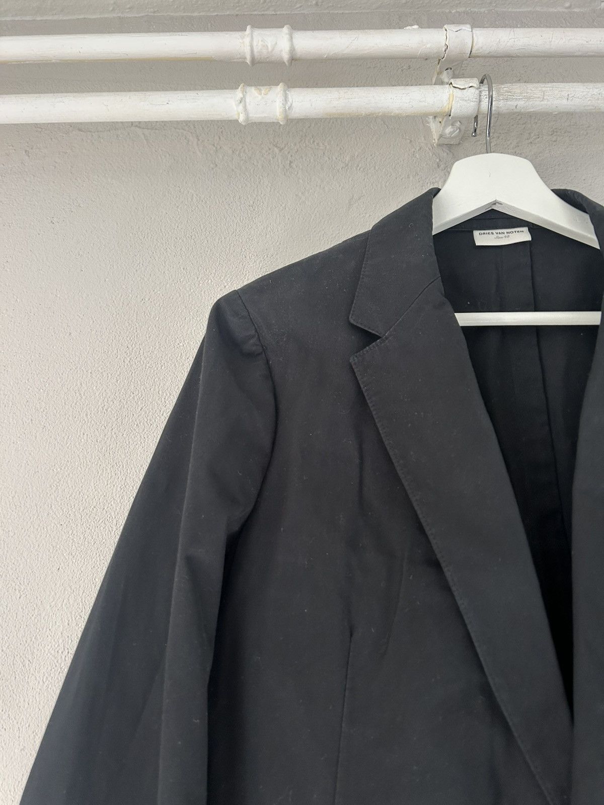 Dries Van Noten Dries Van Noten Oversized Black Cotton Blazer Size US M / EU 48-50 / 2 - 5 Thumbnail