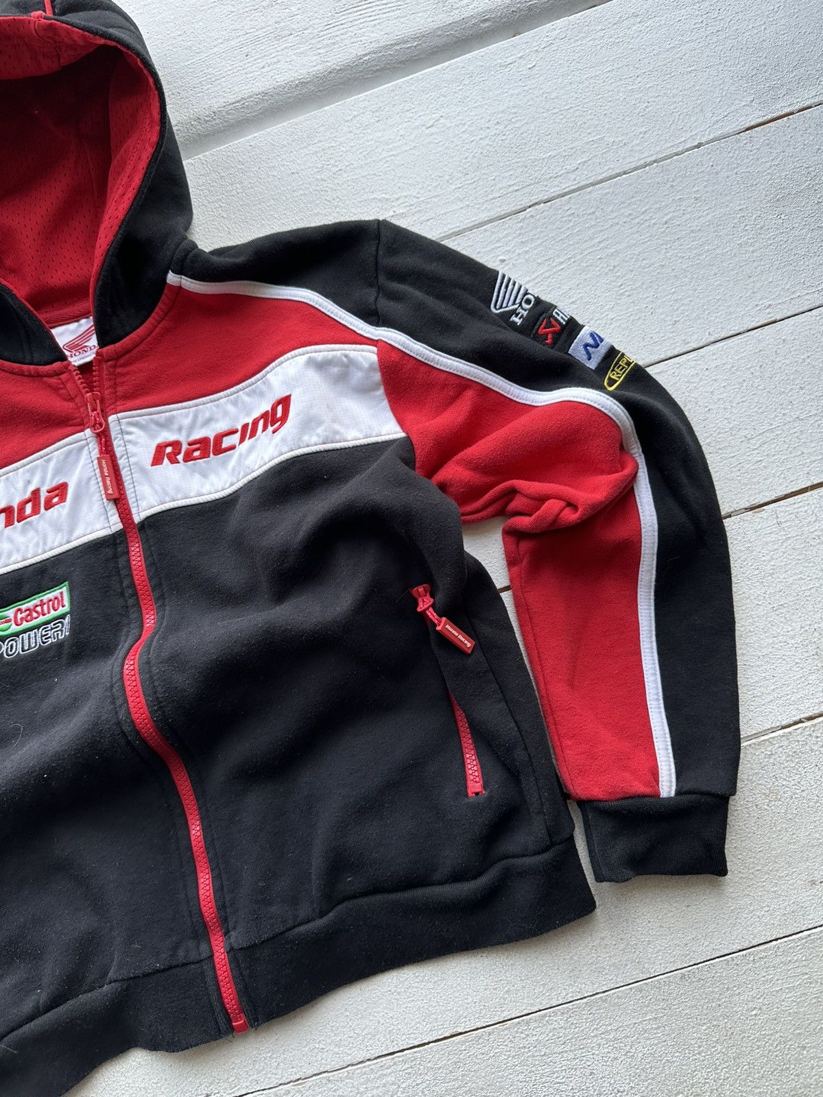 Vintage VNTG🚨RARE Racing HONDA CASTROL AKRAPOVICH ZIP Size M / US 6-8 / IT 42-44 - 3 Thumbnail