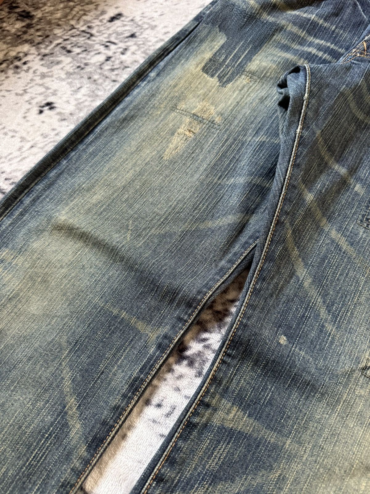 Japanese Brand Vintage Edwin 403xv Stitch Repaired Mud Wash Straight Jeans Size US 34 / EU 50 - 7 Thumbnail