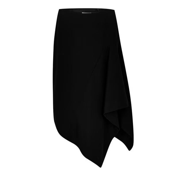 Dries Van Noten o1g2r1mq1024 Midi Skirt in Black Size 27" / US 4 / IT 40 - 1 Thumbnail