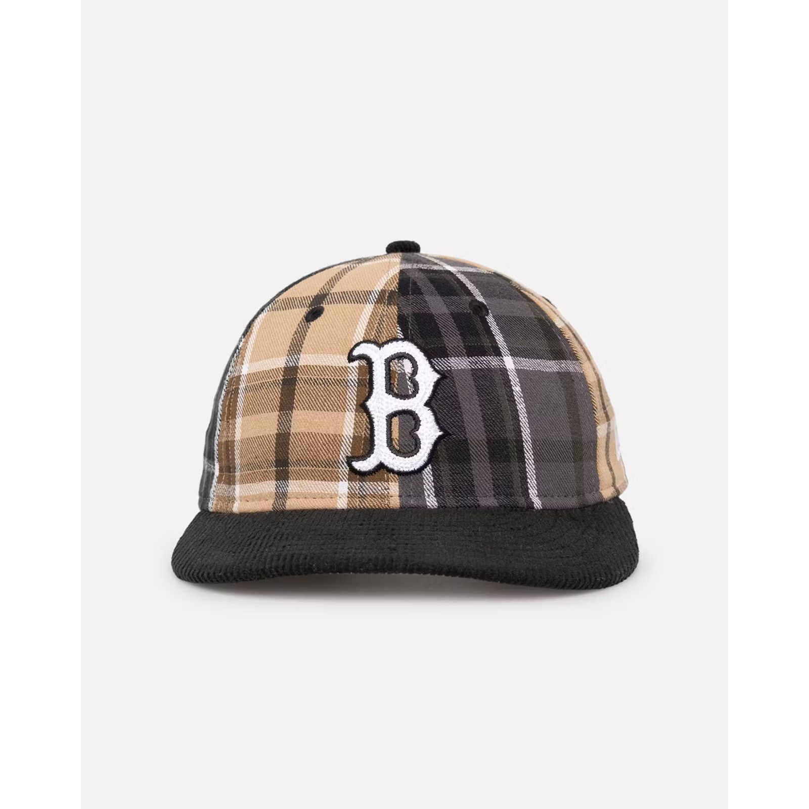 New Era Boston Red Sox New Era Plaid Strapback Hat High Crown MLB Size ONE SIZE - 2 Thumbnail