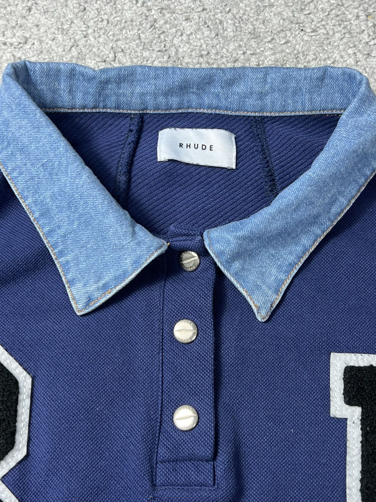 Rhude Rhude RH Collegiate Longsleeve Rugby “Navy” Size M Size US M / EU 48-50 / 2 - 6 Thumbnail