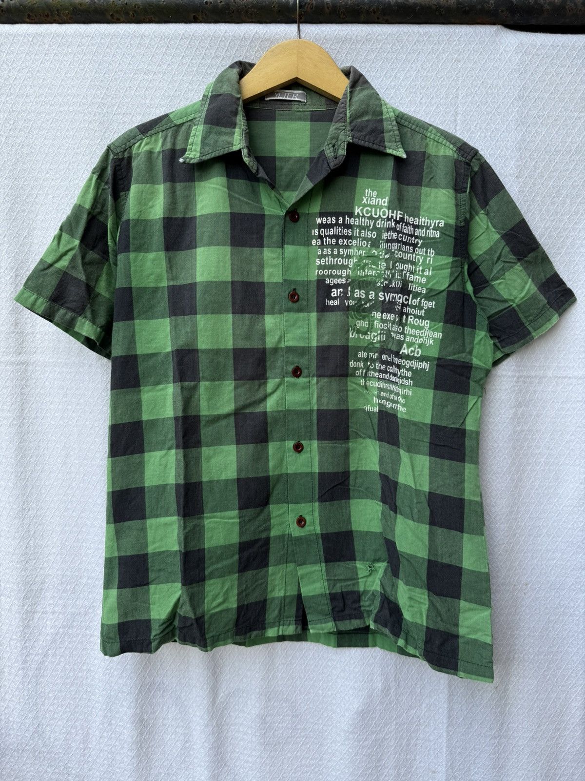 Beauty Beast Yeter Poem Plaid Button Up Shirt Size US L / EU 52-54 / 3 - 1 Thumbnail
