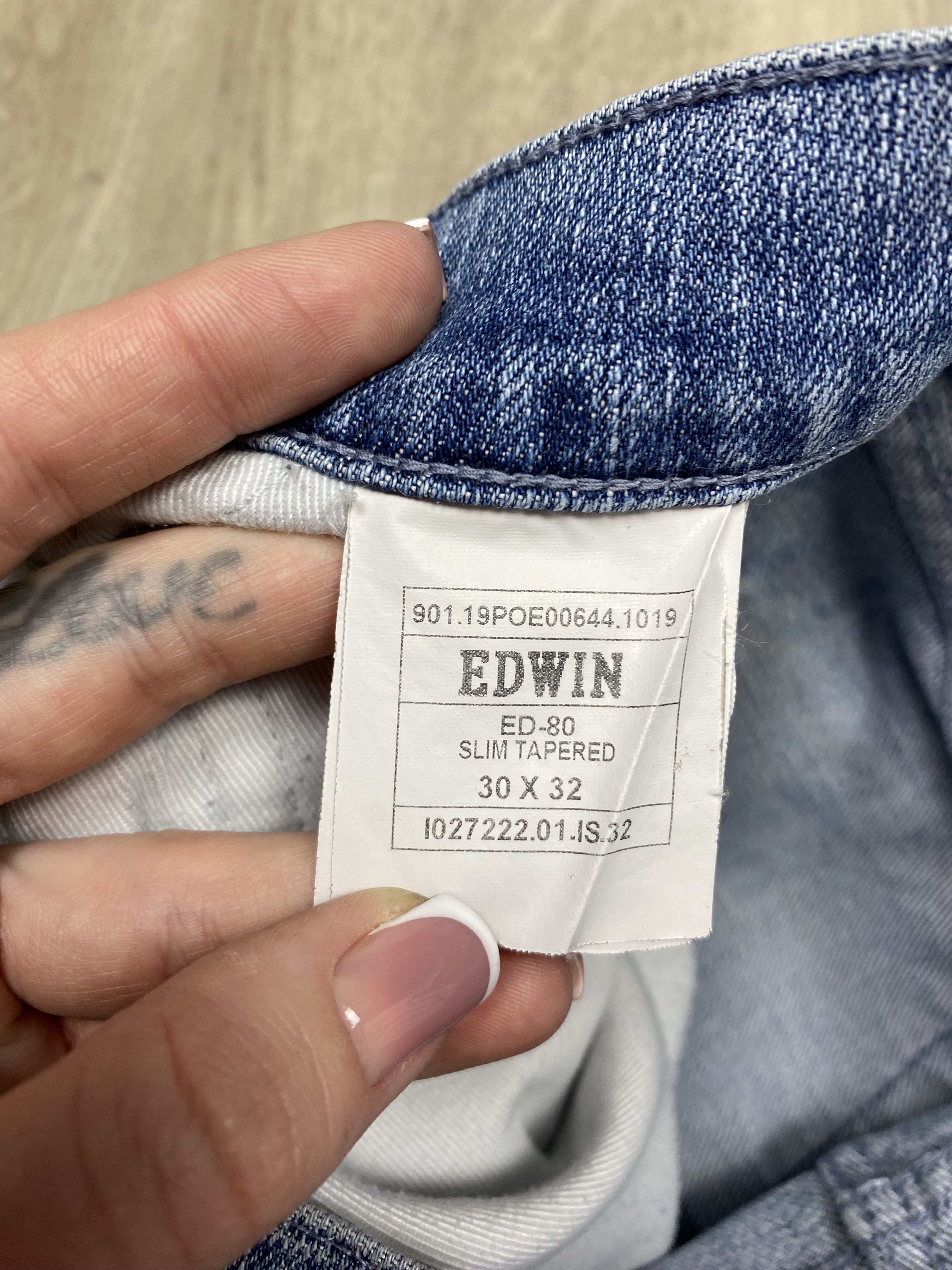 Edwin Edwin Vintage Mens Slim Tapered Denim Pants Jeans Size US 30 / EU 46 - 8 Thumbnail