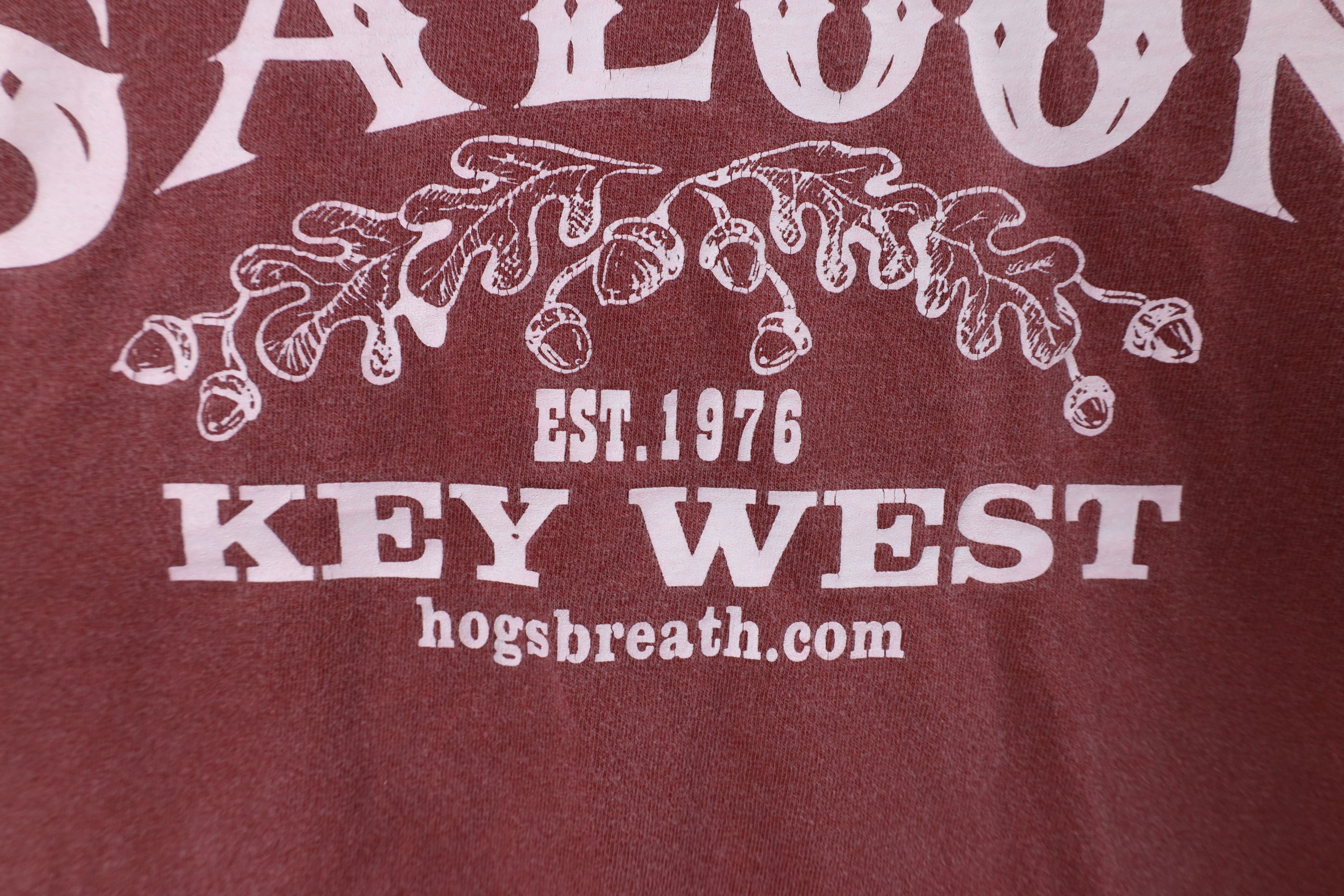 Vintage Vintage Y2K Streetwear Stonewash Breath Saloon T-Shirt Red Size US XXL / EU 58 / 5 - 8 Thumbnail