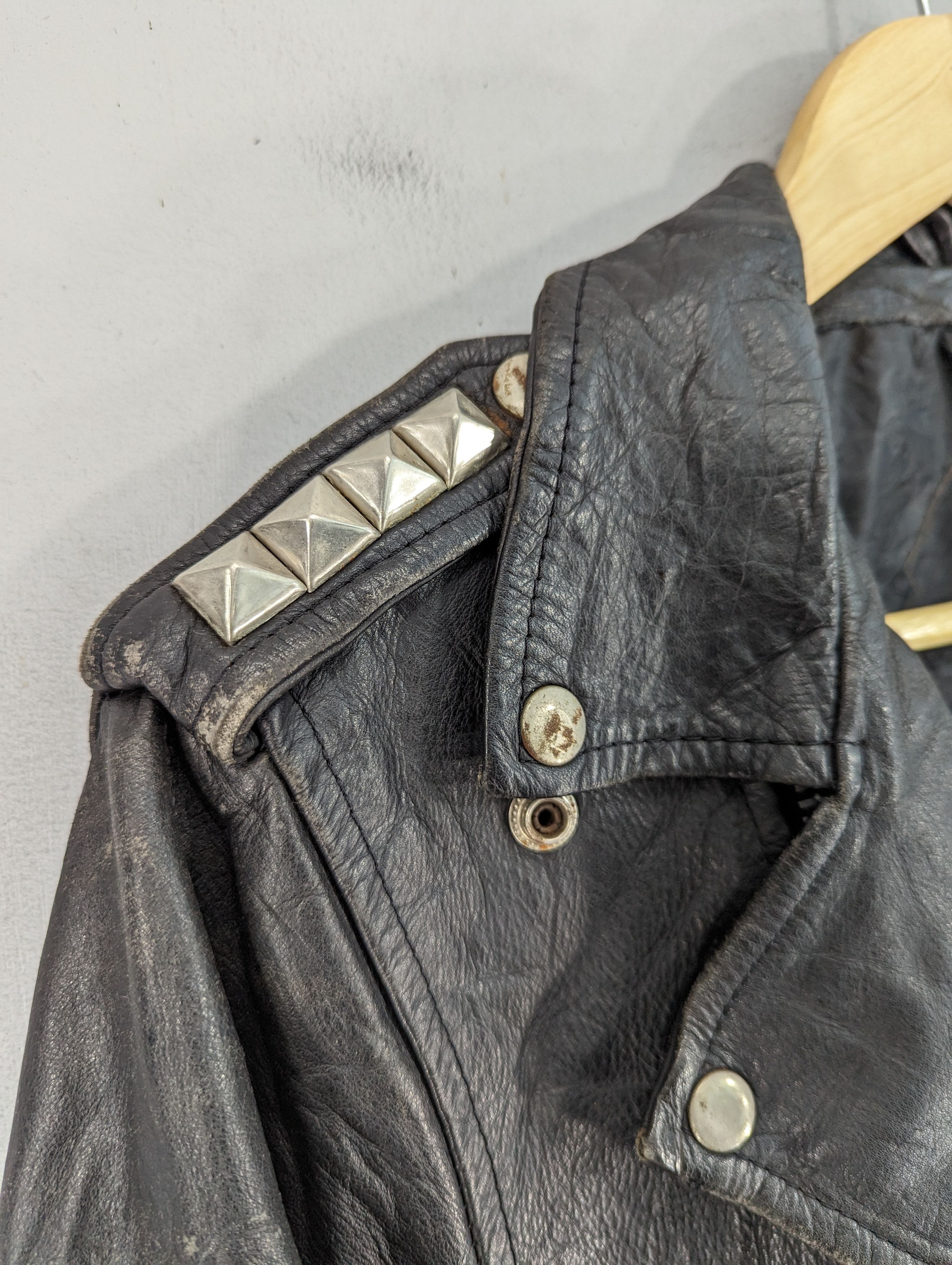 Vintage Vintage 80s Unbrand Double Collar Punk Style Leather Jacket Size US S / EU 44-46 / 1 - 16 Thumbnail