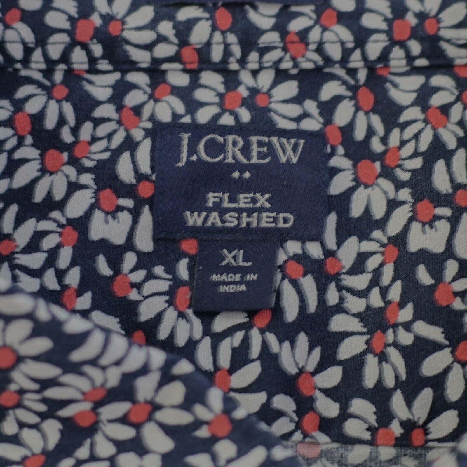 J.Crew J Crew Flex Washed Slim Floral Blue XL Button Down Short Sle Size US XL / EU 56 / 4 - 8 Thumbnail