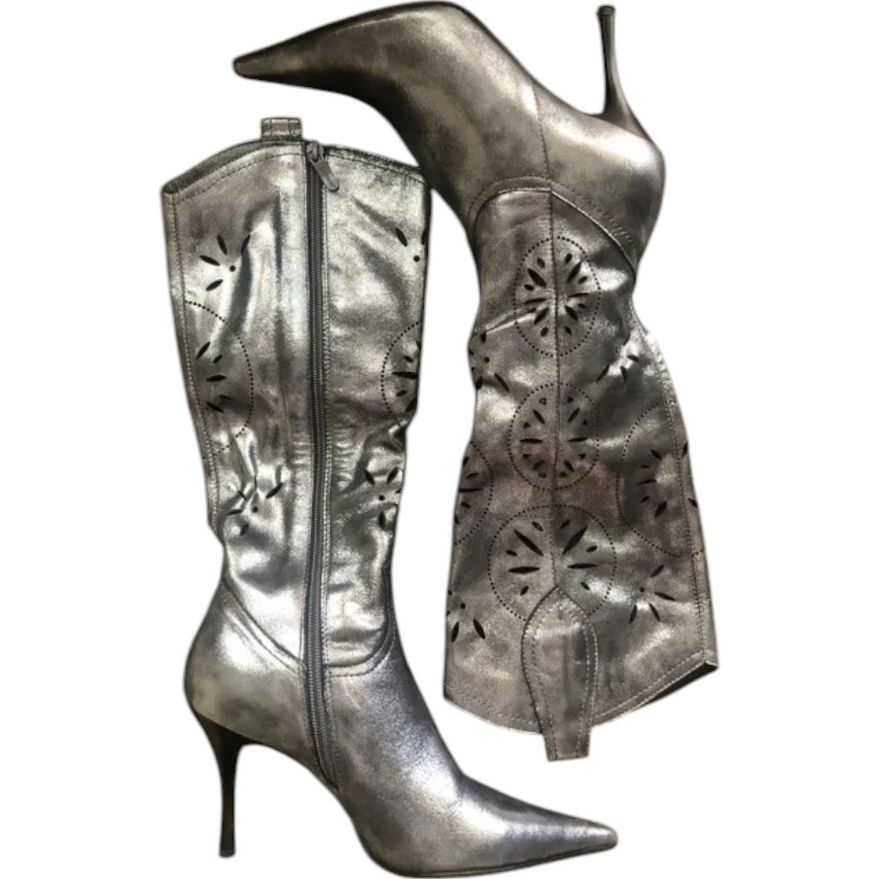 Other Silver pointed toe boots US sz 6 Size US 6 / IT 36 - 3 Thumbnail