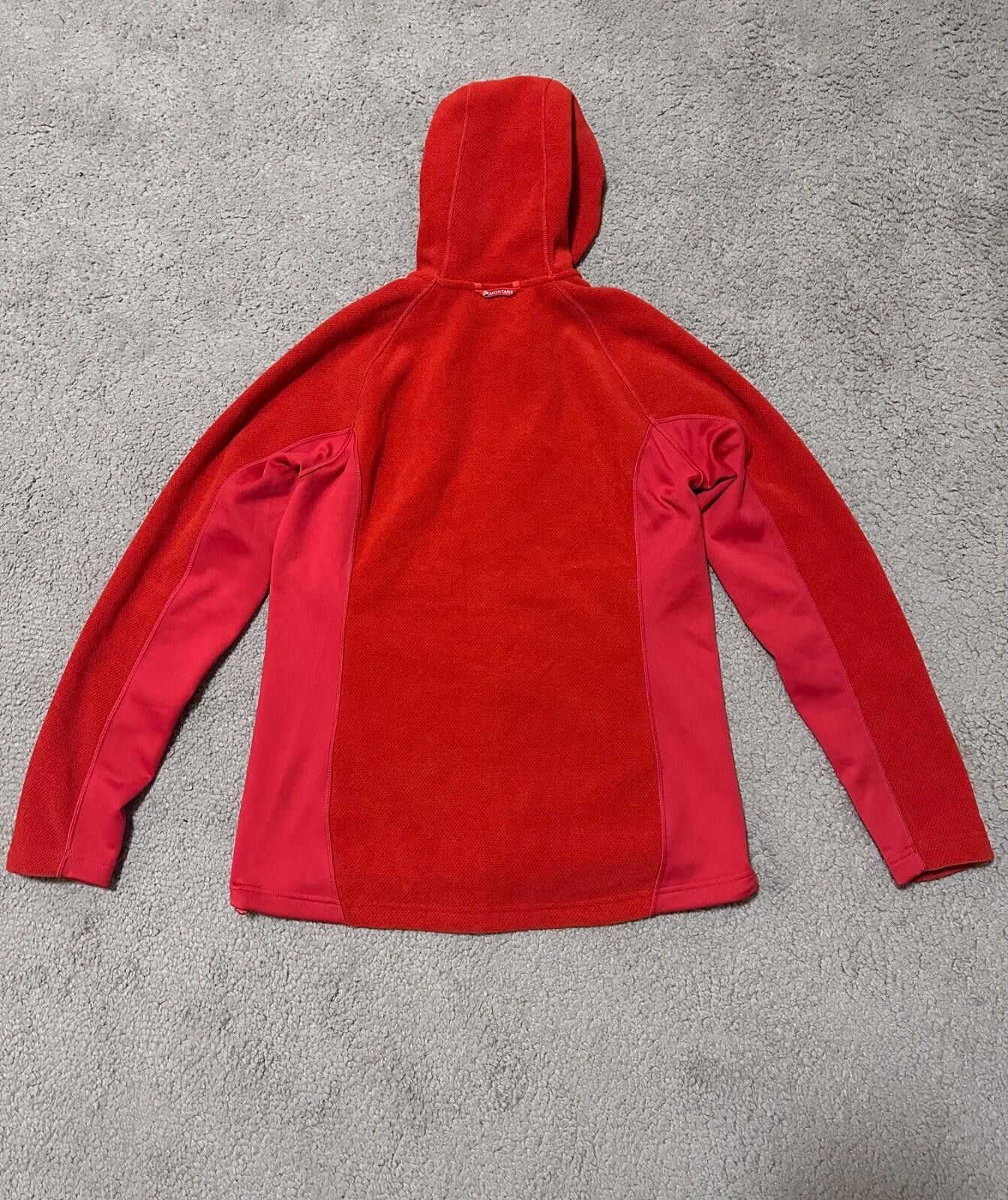 Montane Montane Red Hooded Lightweight Fleece Jacket Sz L Size L / US 10 / IT 46 - 8 Thumbnail
