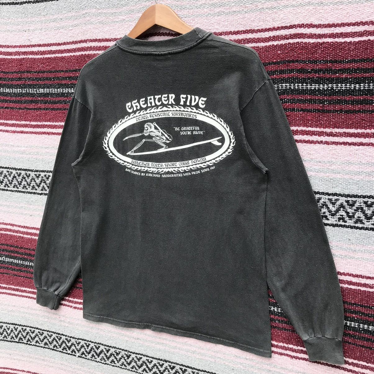Vintage Y2K Vintage Cheater Five Surfboards Tee Long Sleeve SunFaded Size US M / EU 48-50 / 2 - 3 Thumbnail