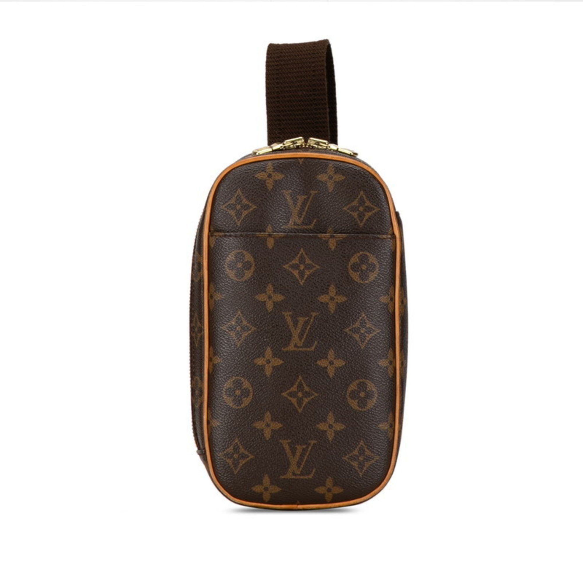 Louis Vuitton Louis Vuitton Monogram Pochette Ganju Body Bag Waist M51870 Brown PVC Leather Men's LOUIS VUITTON Size ONE SIZE - 1 Thumbnail