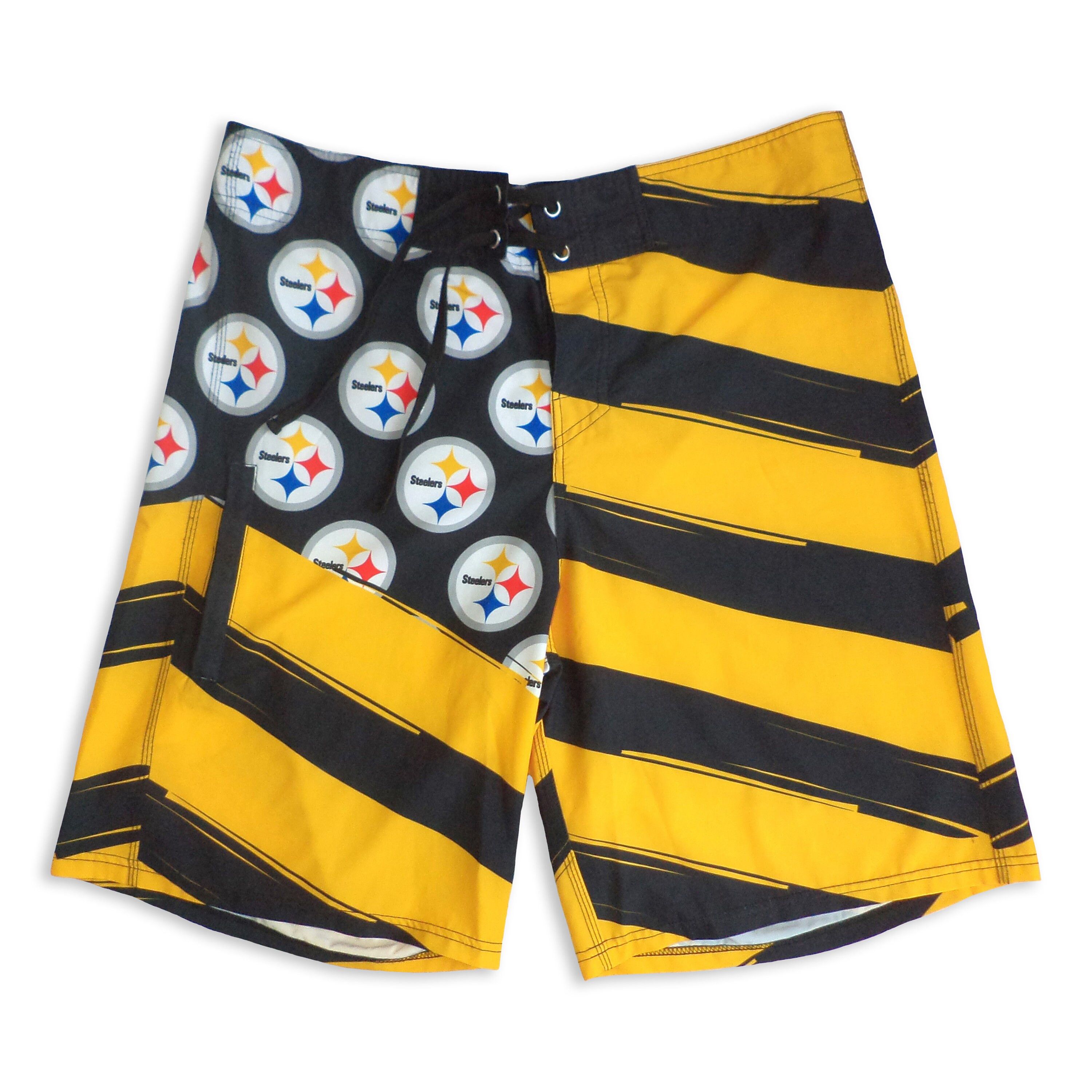 NFL Y2K PITTSBURGH STEELERS Shorts Nfl Swimming Running Surf Size US 34 / EU 50 - 2 Thumbnail