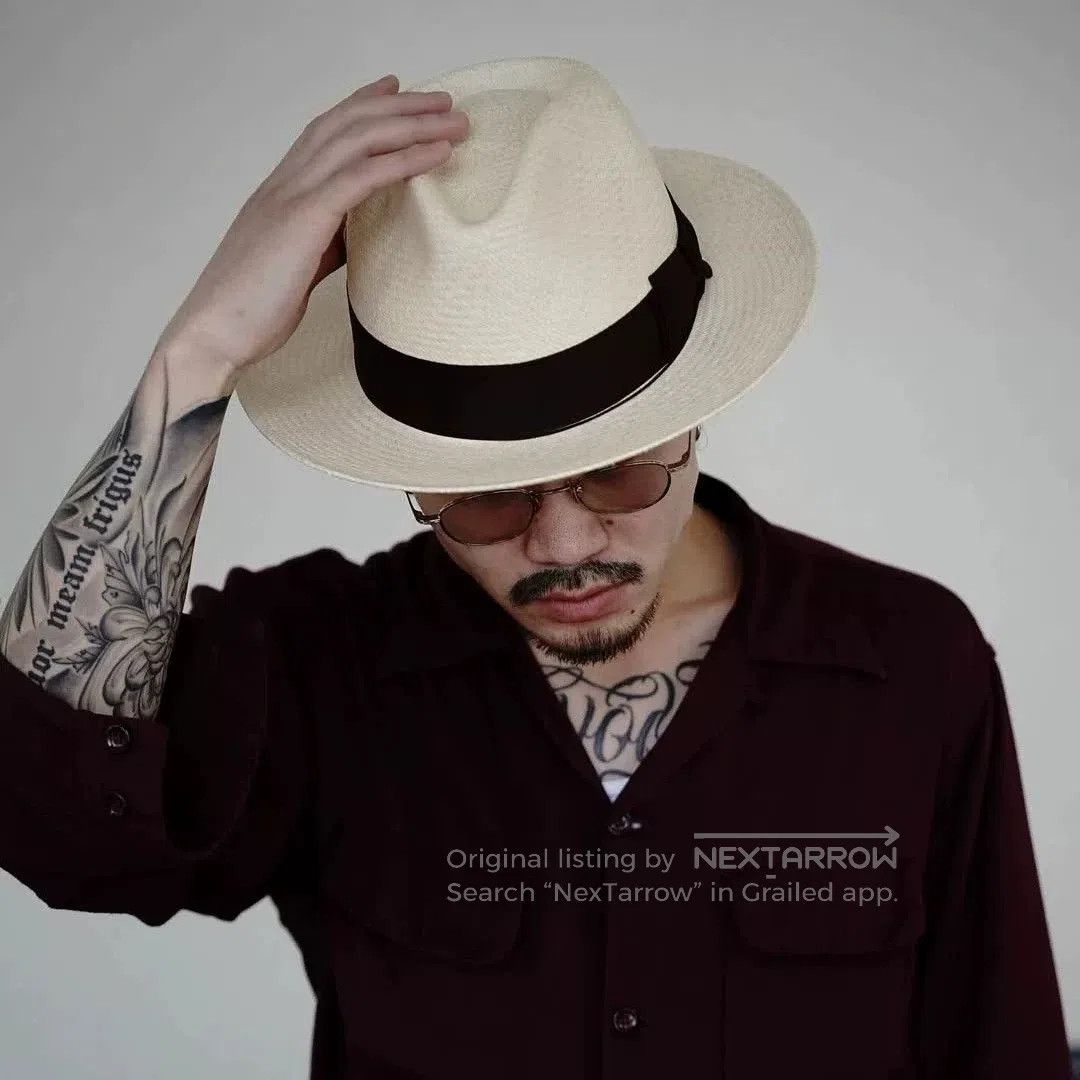 THE H.W.DOG&CO. H.W.DOG Classic Short Brim Panama Hat. Size ONE SIZE - 2 Thumbnail
