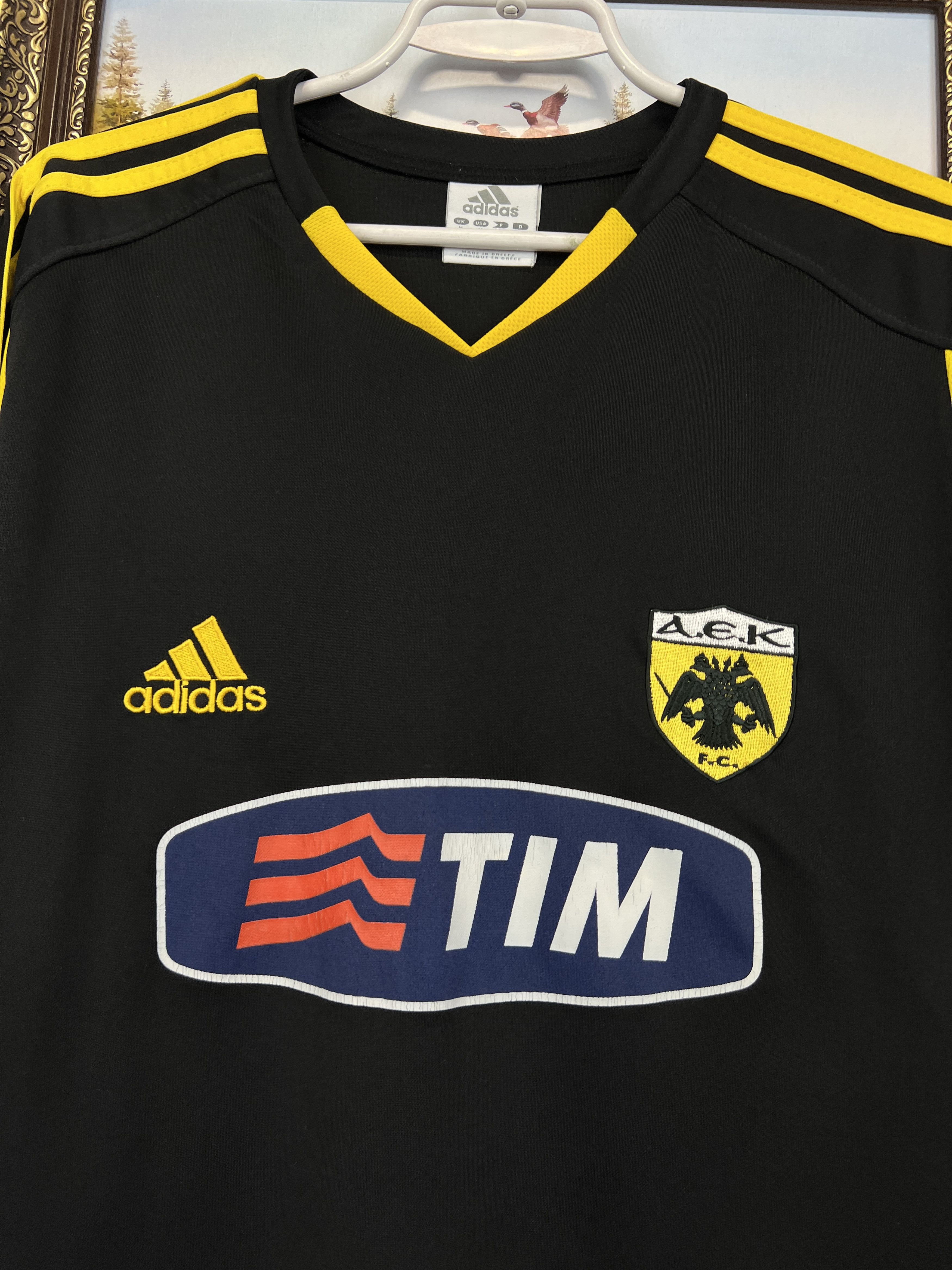 Adidas AEK Athens football shirt Soccer Long Sleeve Jersey Trikot Size US M / EU 48-50 / 2 - 4 Thumbnail