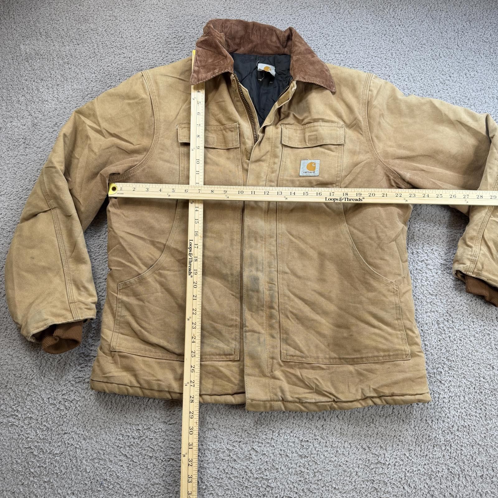 Carhartt Vintage Carhartt Duck Work Jacket Blanket Lined Tan L Size US L / EU 52-54 / 3 - 3 Thumbnail