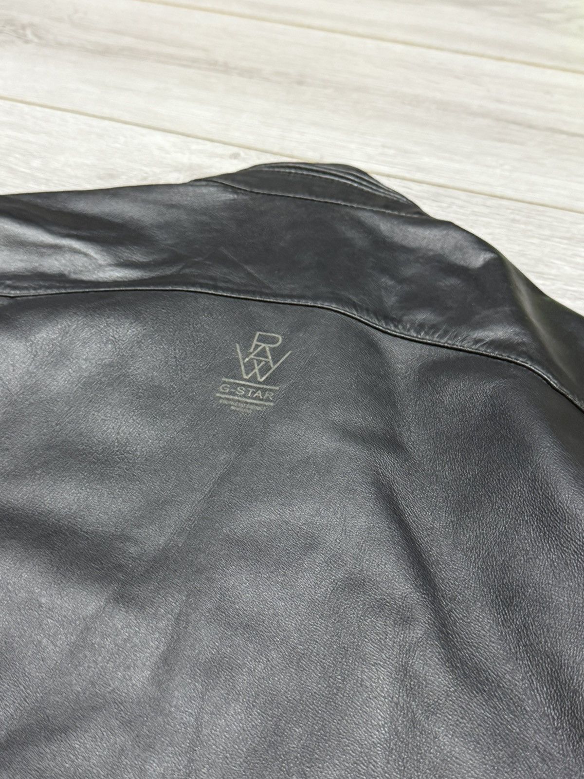 G-Star G stat RAW rare leather dean ryder overshirt zip jacket Size US XL / EU 56 / 4 - 3 Thumbnail