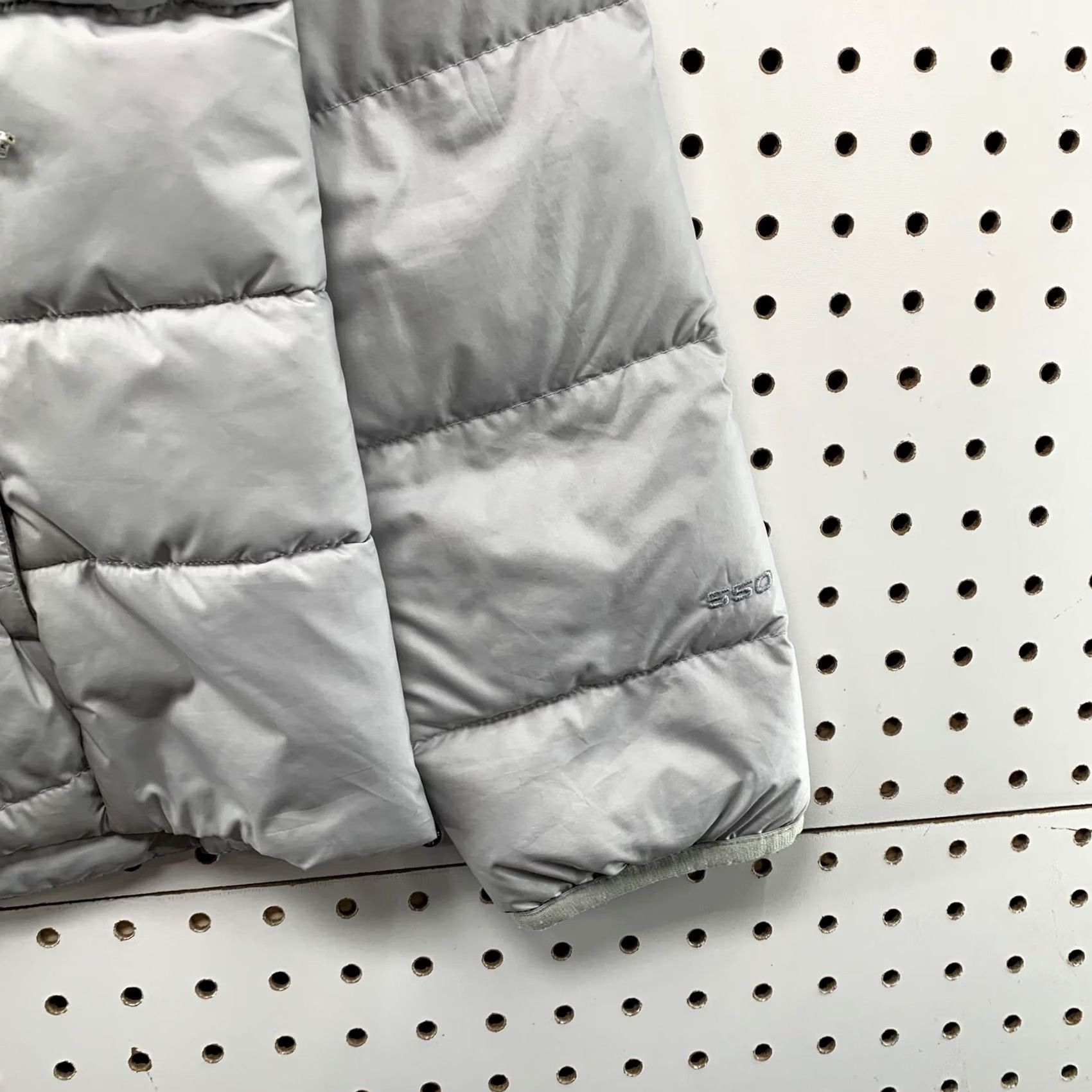 The North Face The North Face 550 Down Puffer Jacket Womens Large Gray Goose Quilted Jacket Size L / US 10 / IT 46 - 6 Thumbnail