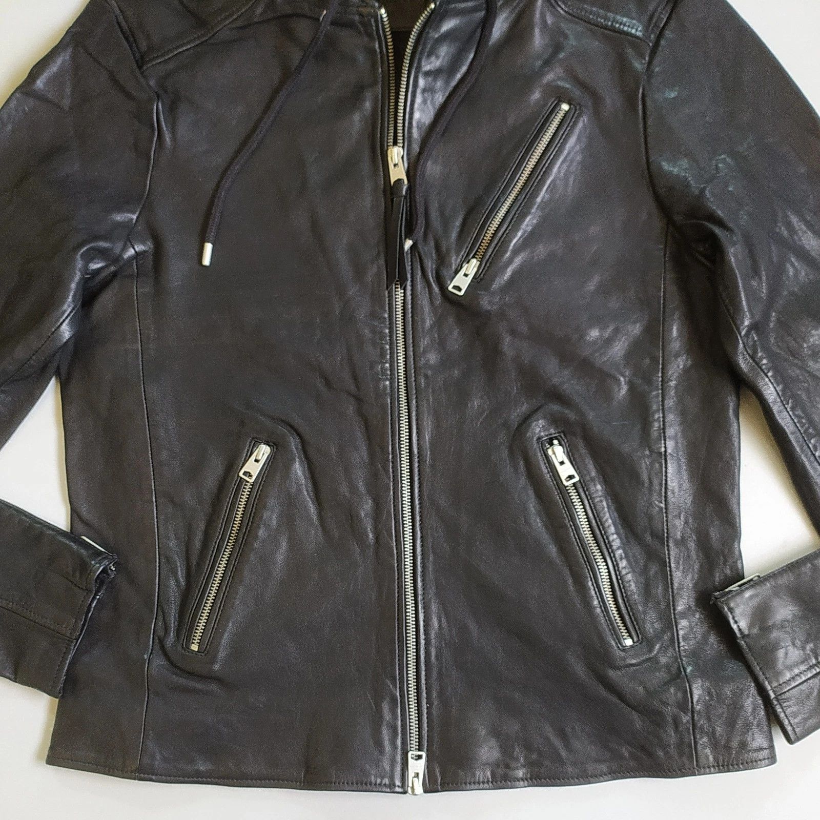 Allsaints Allsaints HARWOOD-Leather jacket Free Shipping FTP/9002 Size US L / EU 52-54 / 3 - 8 Thumbnail