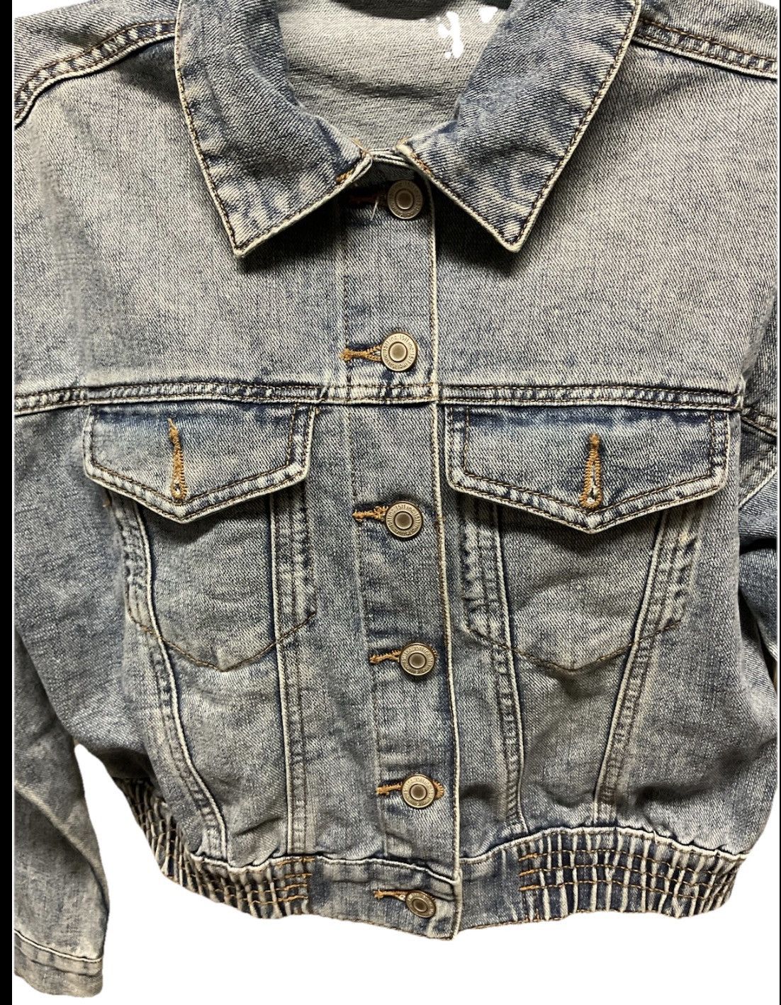 Other 511inc. Light Wash Cropped Denim Jacket SM–Elastic Waistband Size S / US 4 / IT 40 - 6 Thumbnail