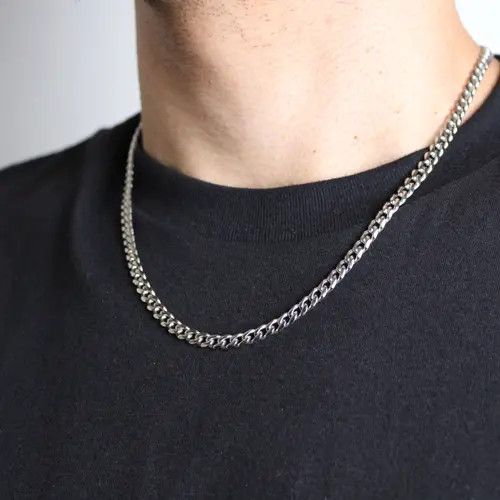 Jewelry Silver 5mm Cuban Link Chain 18”-24” Size ONE SIZE - 4 Thumbnail