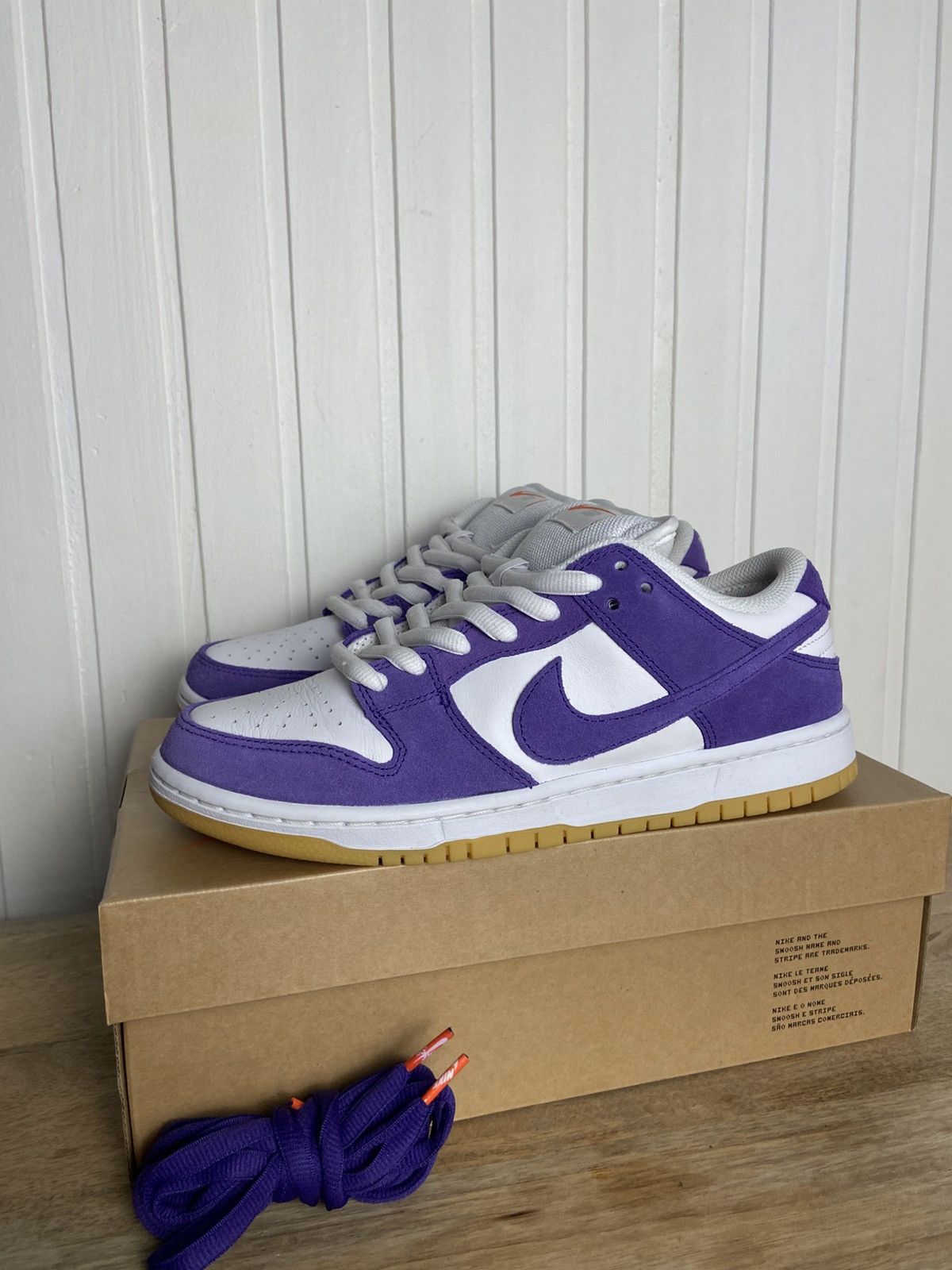 Nike Used Nike Sb Dunk Low Pro Iso Orange Label Purple Size 9US Size US 9 / EU 42 - 1 Thumbnail