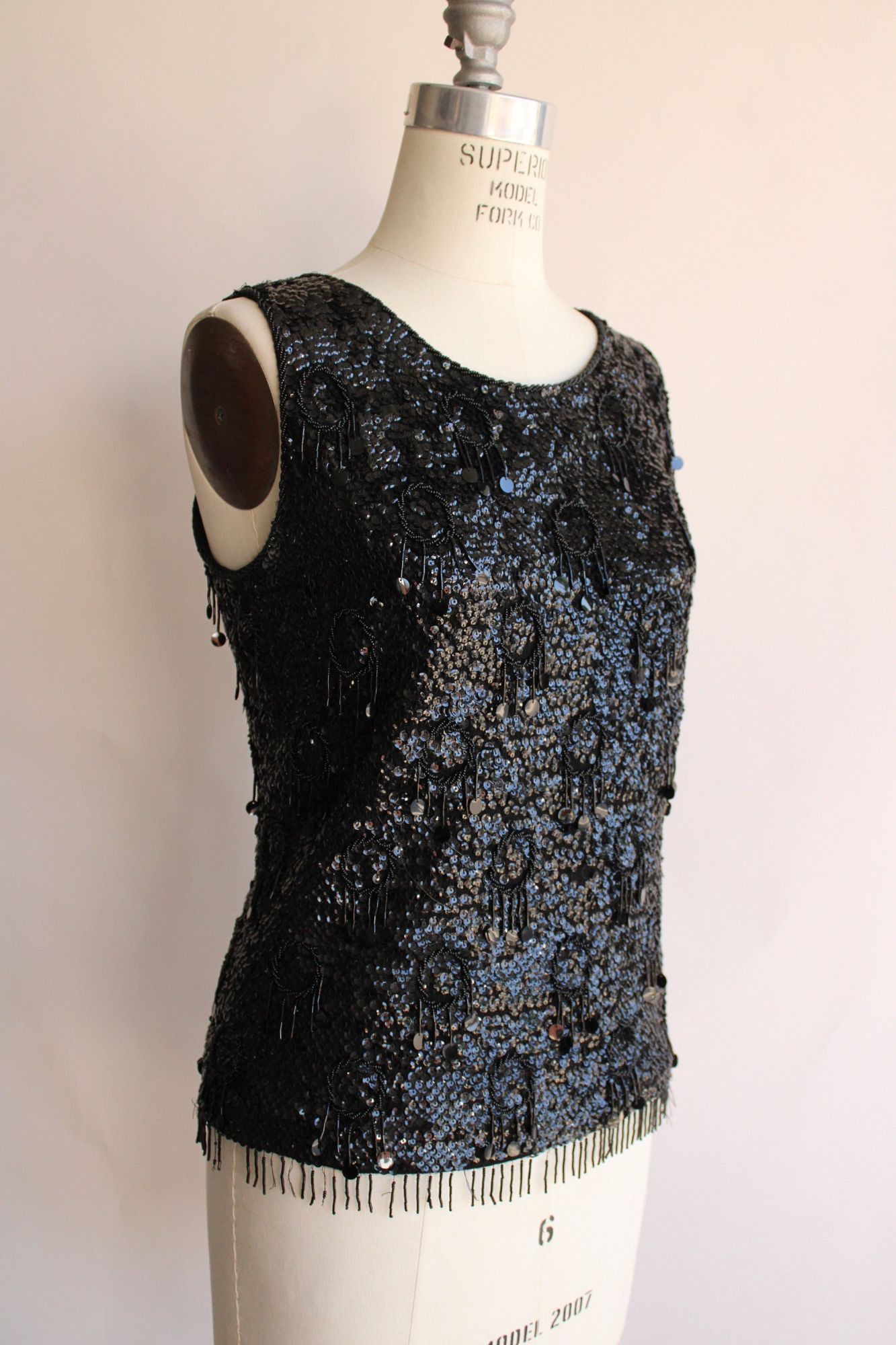 Vintage Vintage 1960s Womens Top, Forecast Shops Beaded and Sequined Size M / US 6-8 / IT 42-44 - 5 Thumbnail