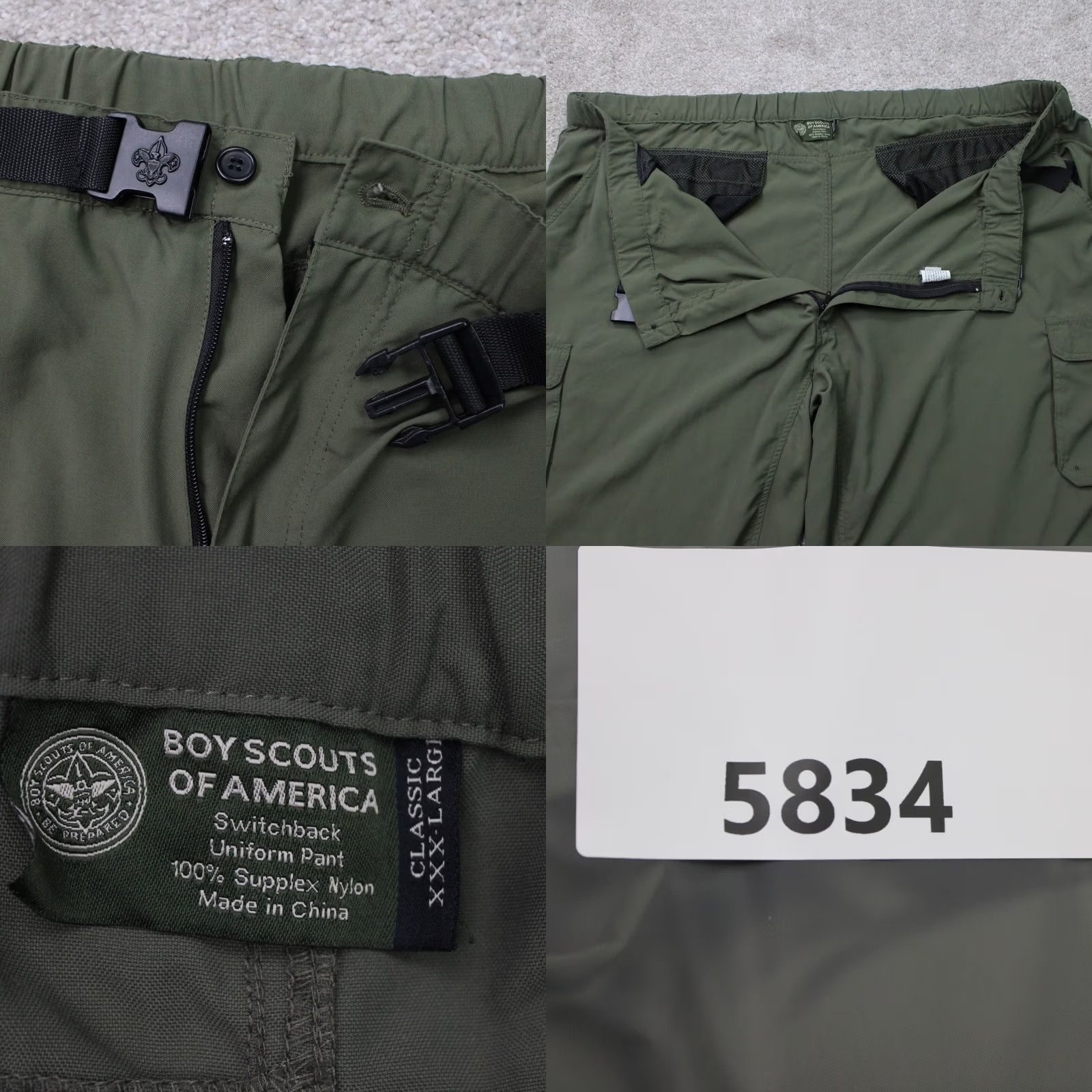 Vintage Boy Scouts of America Cargo Pants Mens 3XL Green Belted Cargo Pocket Regular Nylon Straight Navy? Size US 39 - 9 Thumbnail