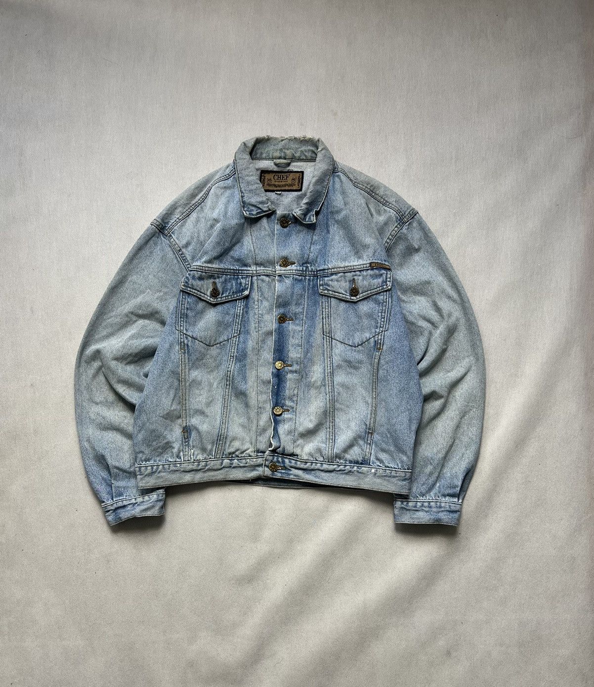 Vintage Baggy Jacket Jeans Chef Vintage 90’s Boxy Fit Size US L / EU 52-54 / 3 - 1 Thumbnail