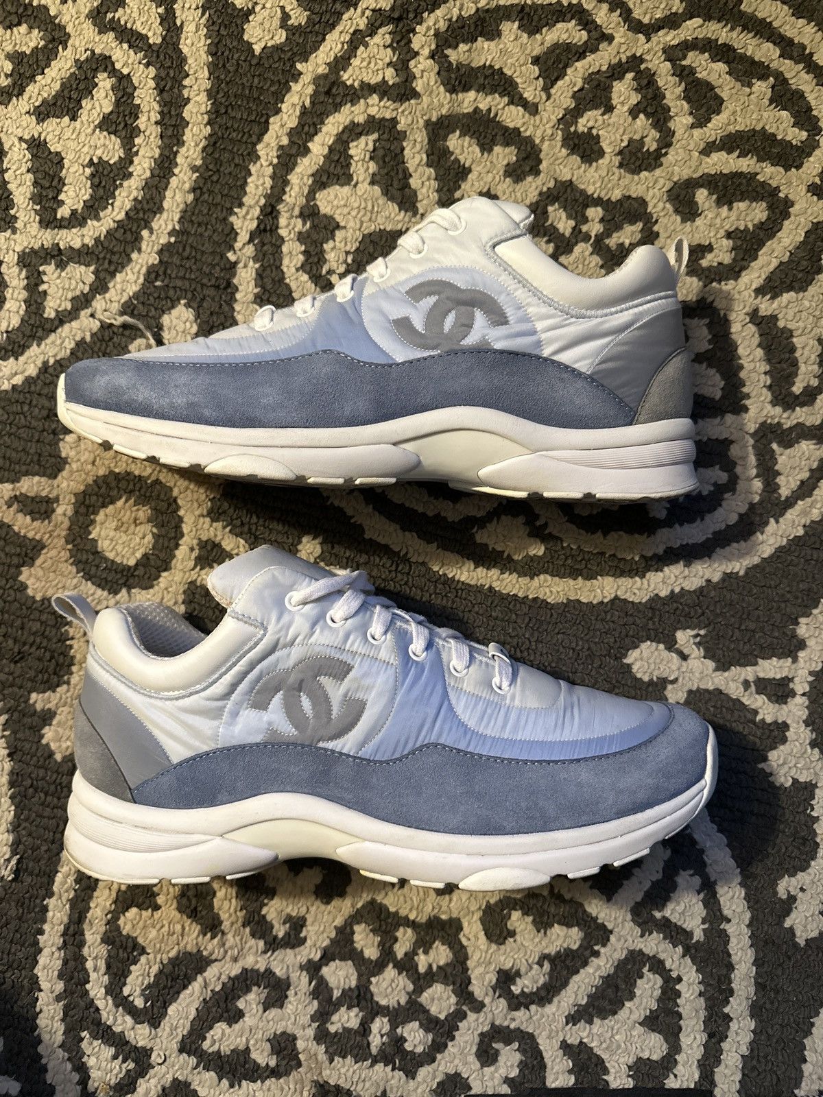 Chanel Chanel 21CC Sneaker Trainer Sky Blue/Grey Size US 12 / EU 45 - 1 Thumbnail