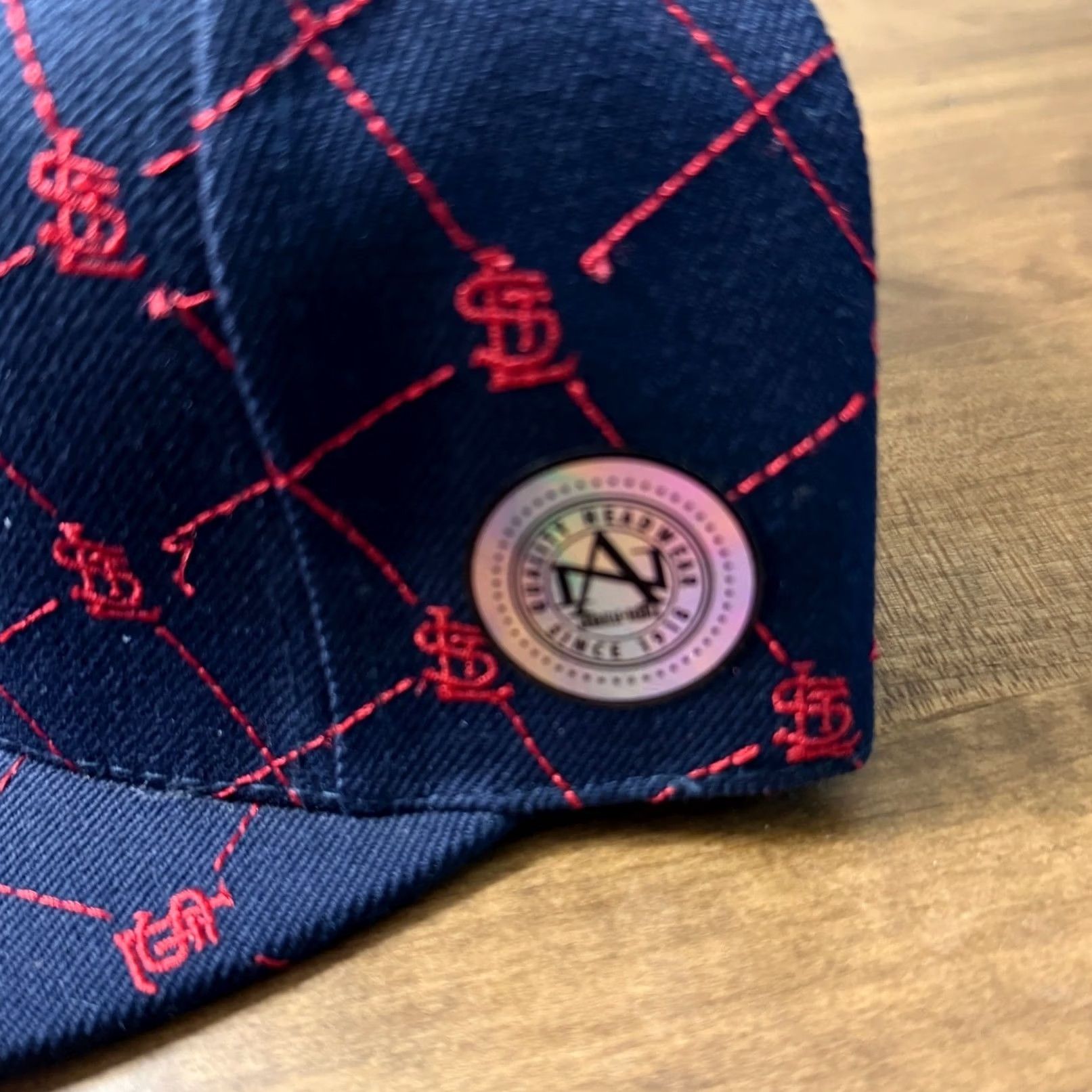 American Needle St Louis Cardinals Hat Mens 7 1/4 Navy Quilted Fitted MLB American Needle AOP Size ONE SIZE - 4 Thumbnail