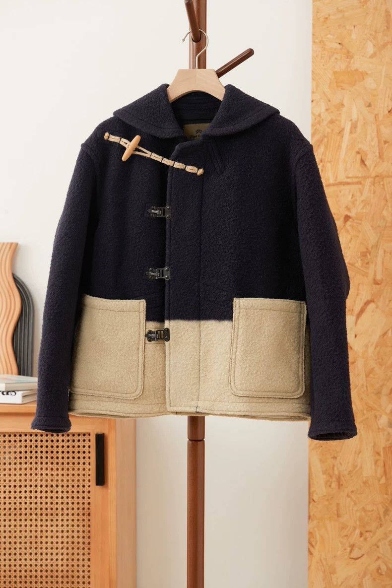 Nigel Cabourn Nigel Cabourn Navy Duffle Coat Size US XL / EU 56 / 4 - 1 Thumbnail