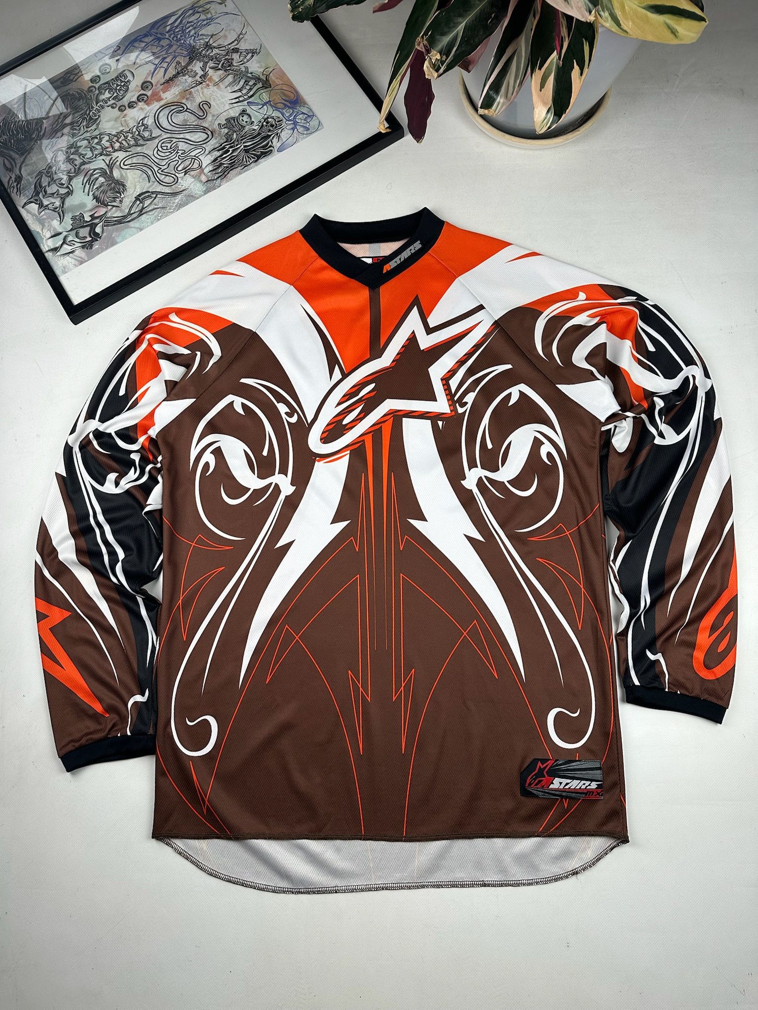 Fox Racing 90's Alpinestars Racing Jersey Shirt Motorsport Size US M / EU 48-50 / 2 - 1 Thumbnail