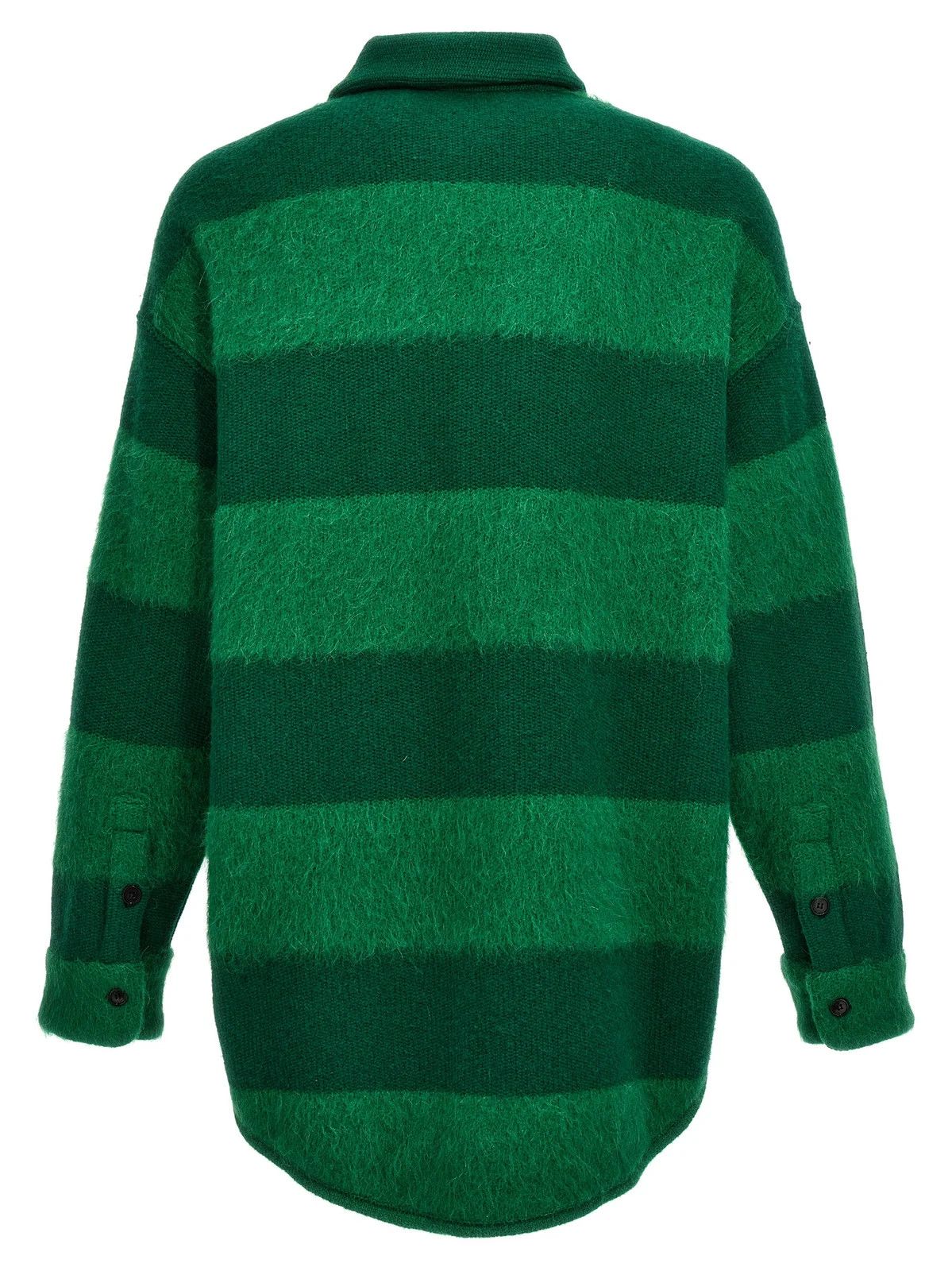 Palm Angels o1y0325 Logo Striped Shirt in Green Size US XS / EU 42 / 0 - 4 Thumbnail