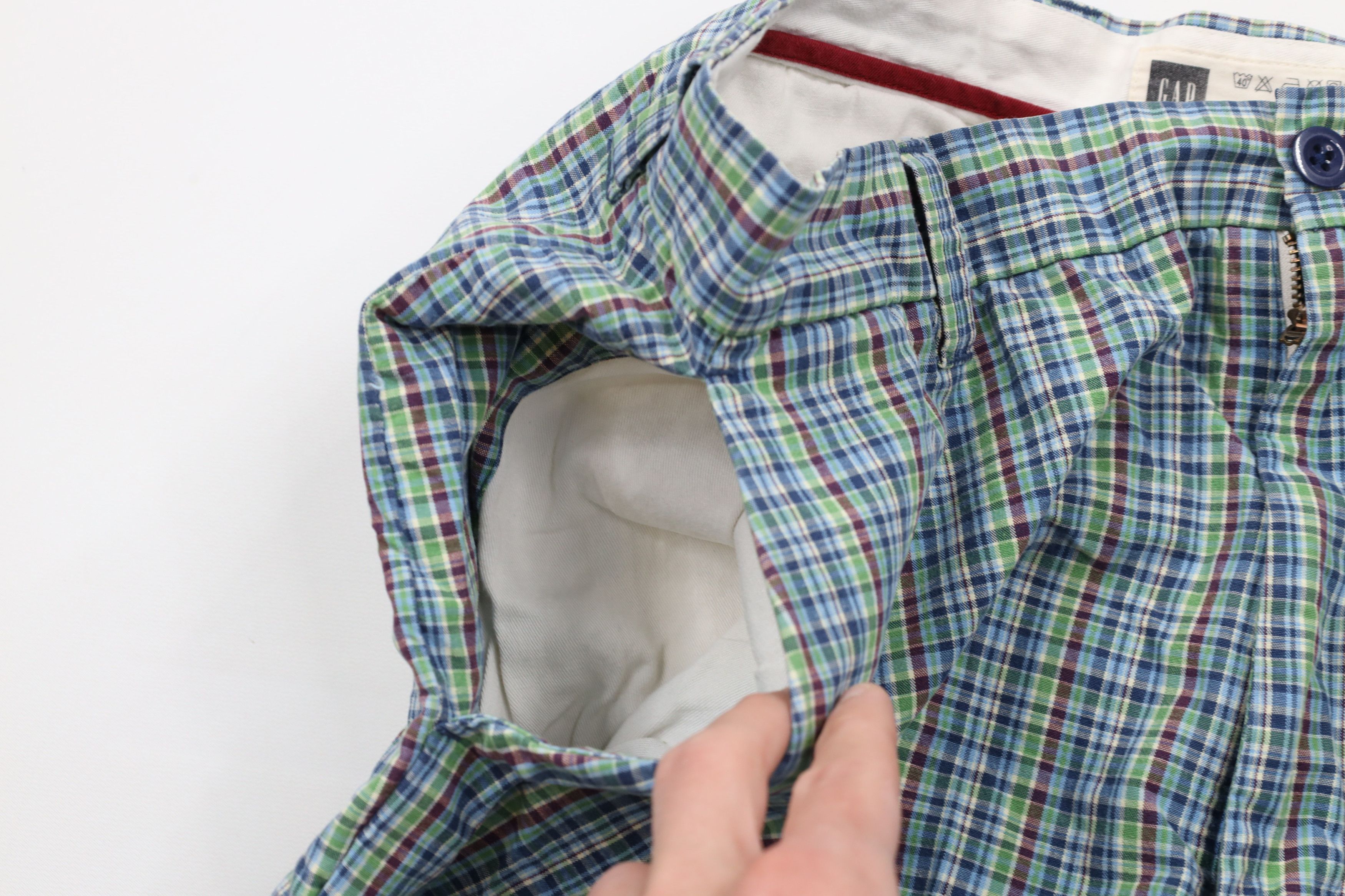Gap × Vintage Vintage Gap Cotton Chino Golf Golfing Shorts Rainbow Plaid Size US 36 / EU 52 - 6 Thumbnail